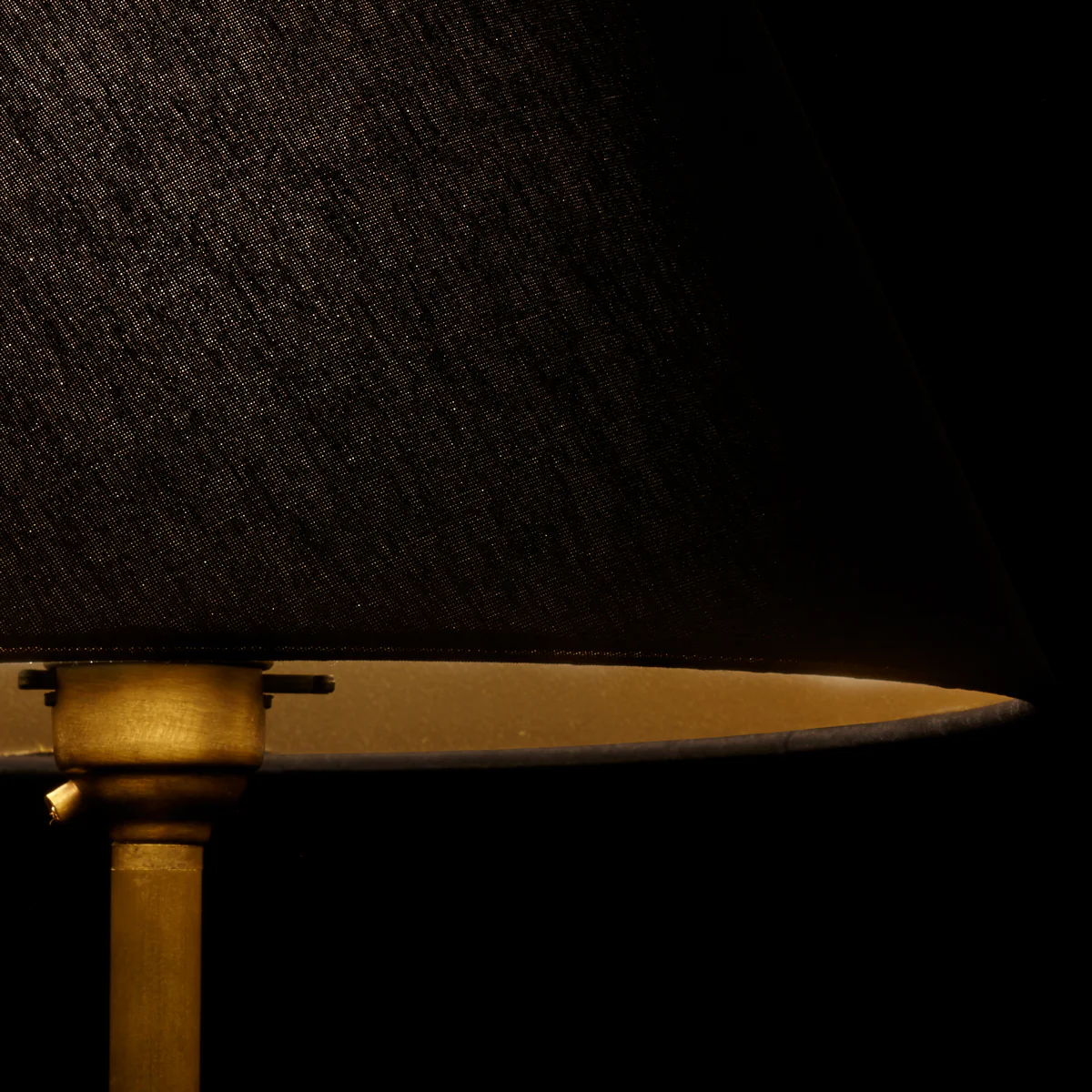 10 inch Empire shade for cordless lamps in Black with Glasgow Gold Interior - Image 2