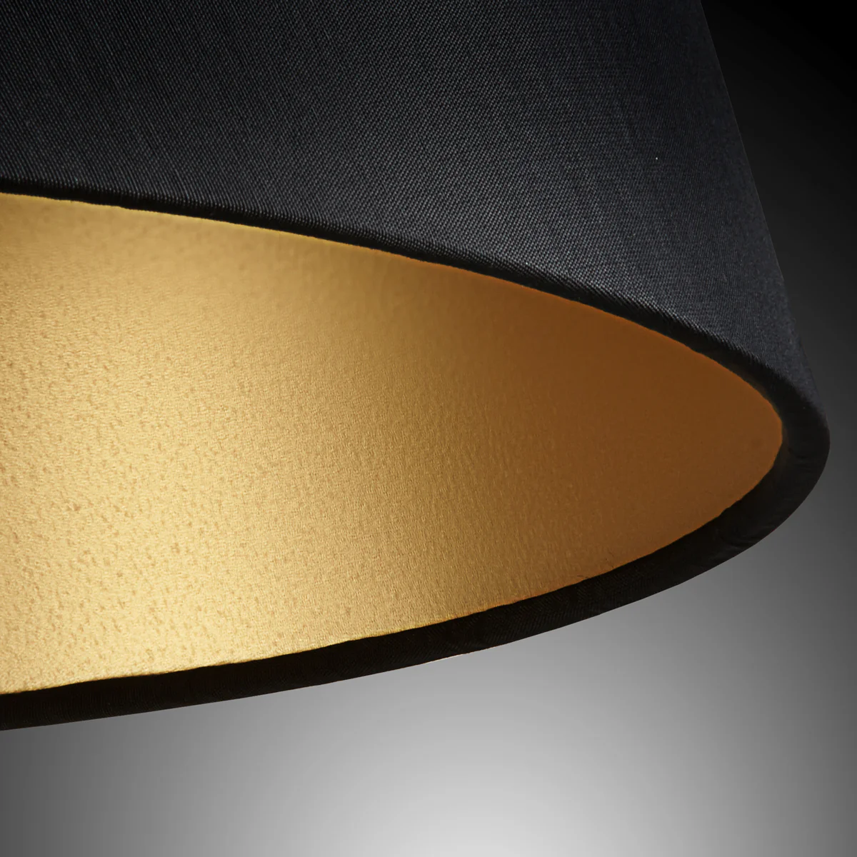 10 inch Empire shade for cordless lamps in Black with Glasgow Gold Interior - Image 3
