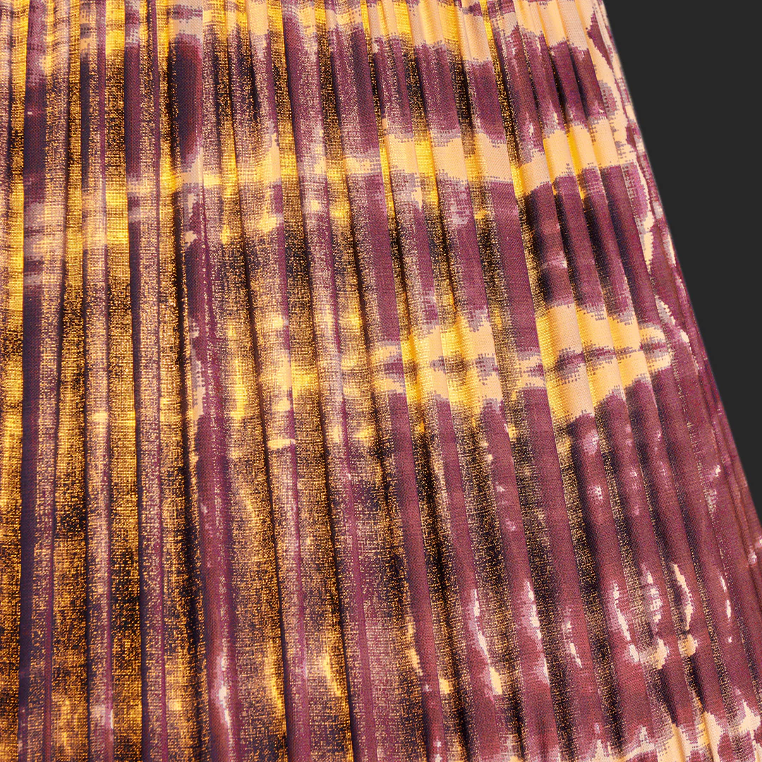 10 inch empire shade for cordless lamps in Crimson tie dyed cotton - Image 3