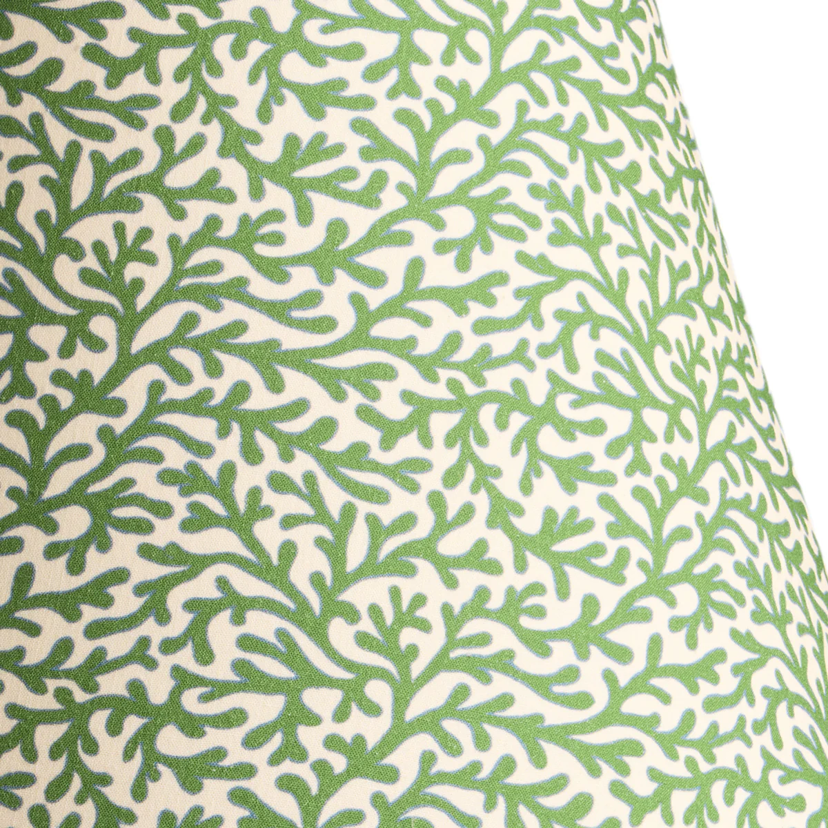 10 inch empire shade for cordless lamps in green blue Tuffley cotton by GP & J Baker