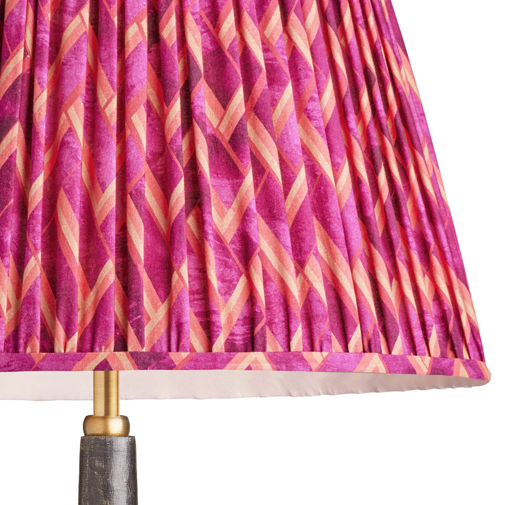 10 inch empire shade for cordless lamps in pink herringbone by Matthew Williamson - Image 2