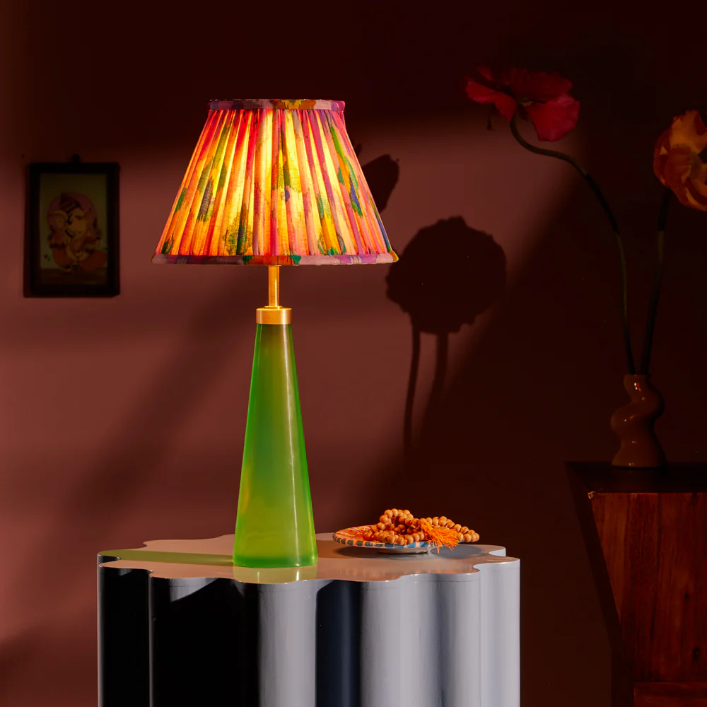 10 inch empire shade for cordless lamps in pink mala ikat by Matthew Williamson - Image 6