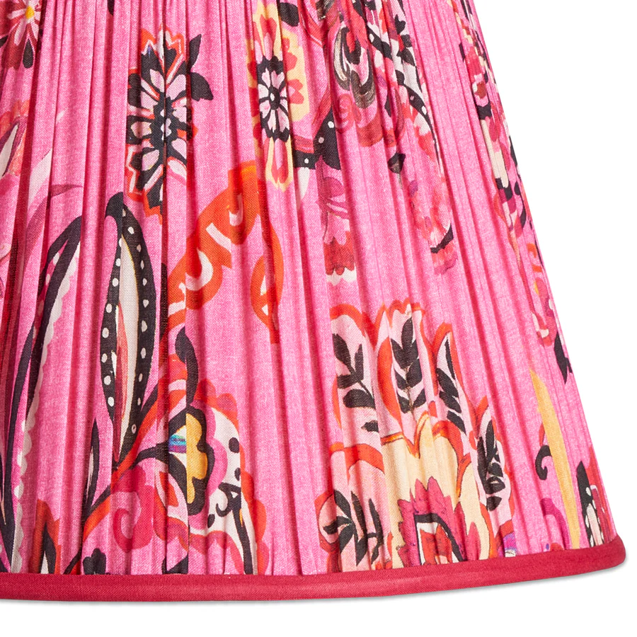 10 inch empire shade for cordless lamps in pink Paisley by Matthew Williamson