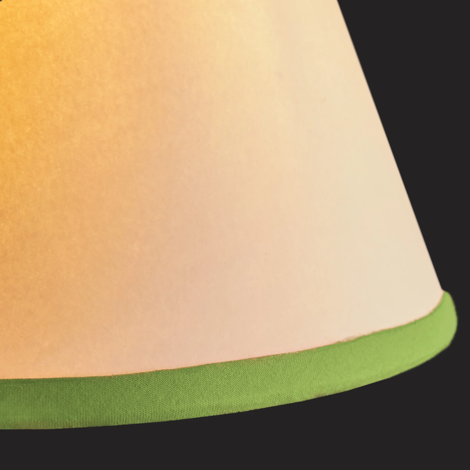 10 inch empire shade for cordless lamps in top n tail cream card with classic green tape - Image 3