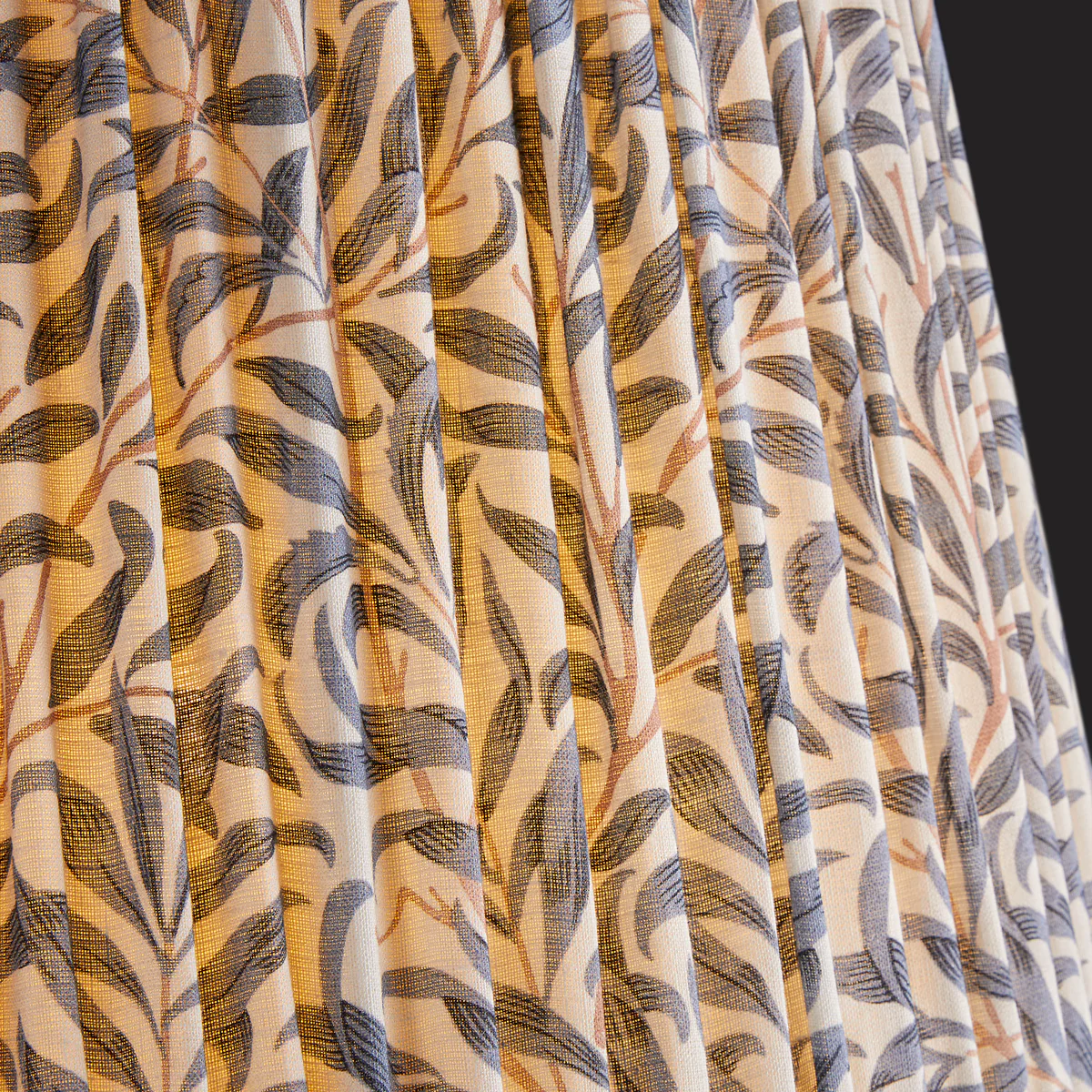 10 inch empire shade for cordless lamps linen in indigo Willow Bough linen by Morris & Co - Image 3
