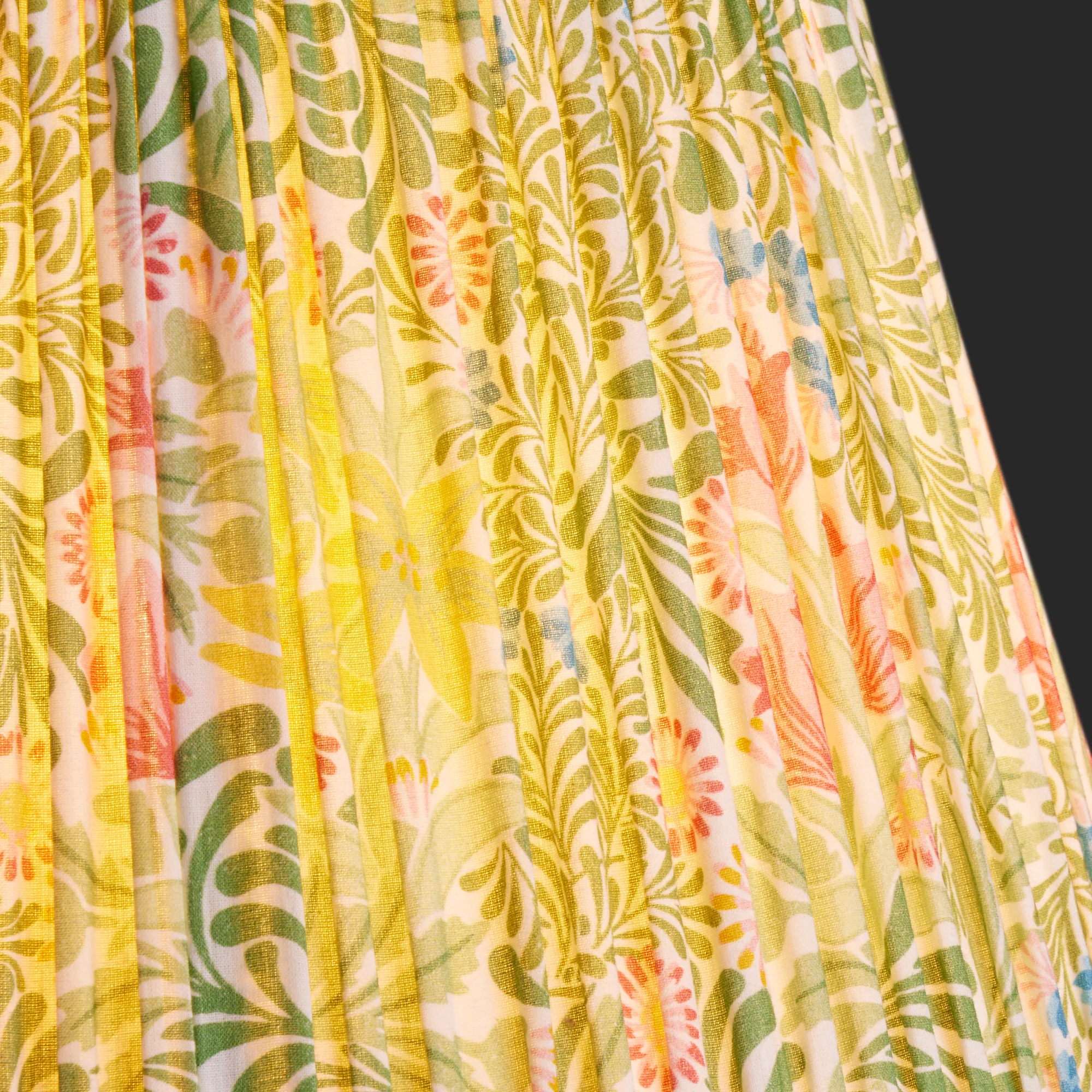 10 inch empire shade in boughs green and rose bower printed cotton by Morris & Co - Image 3