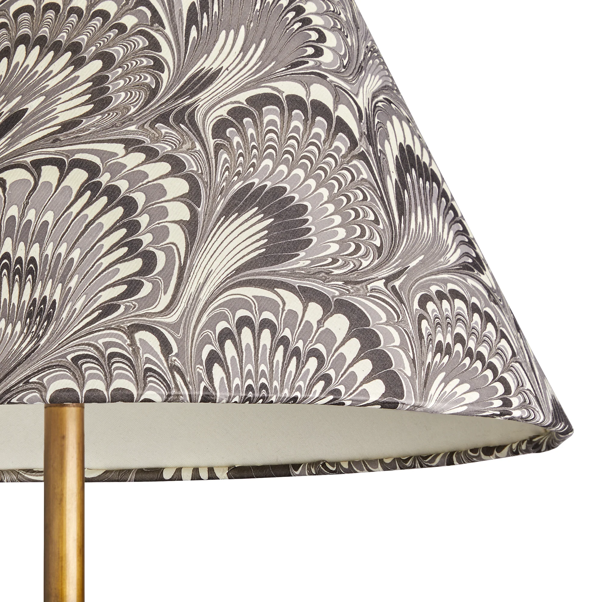 10 inch empire shade in gray and black piave hand made marble paper - Image 2