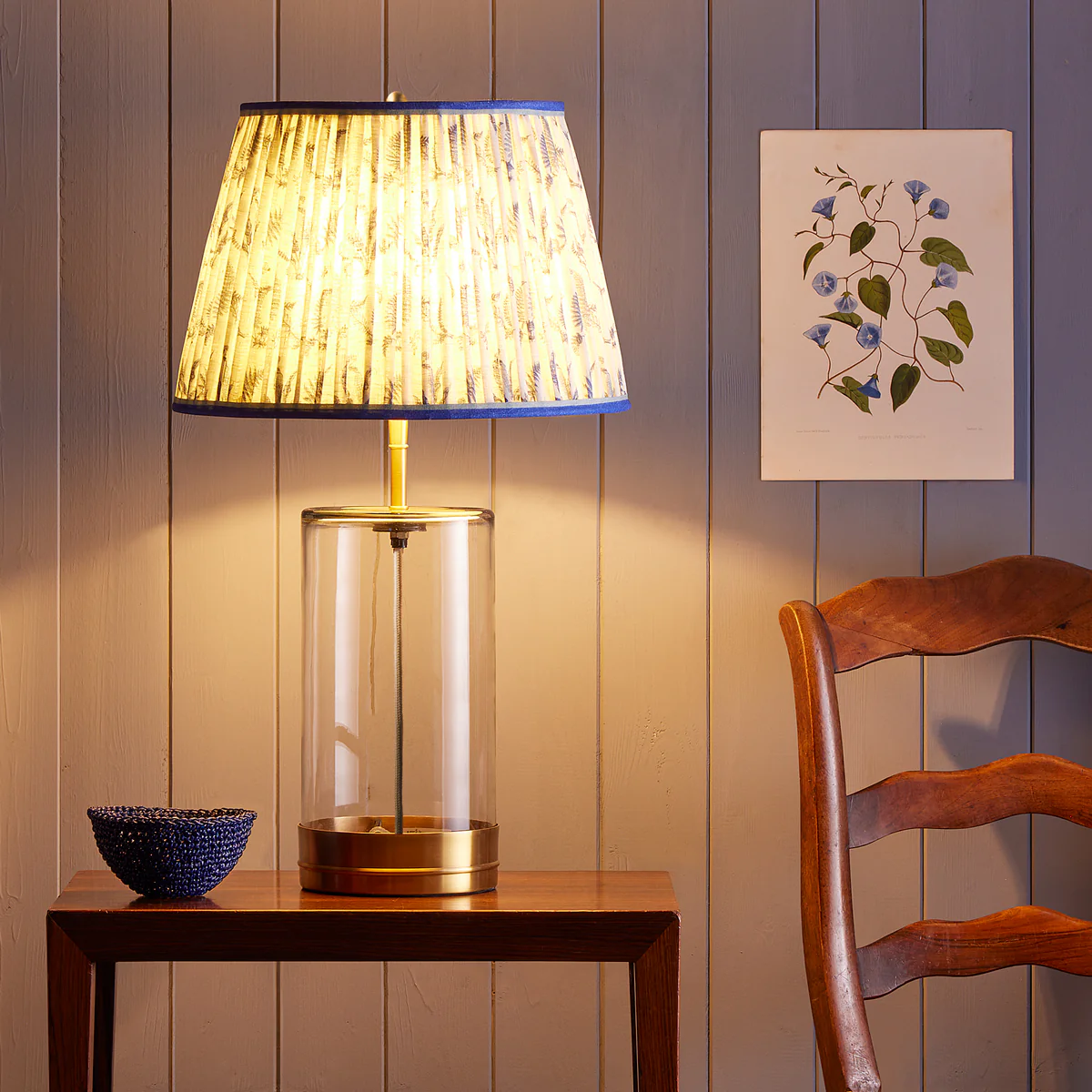 10 inch empire shade in jubilee Ferns linen by GP & J Baker - Image 5