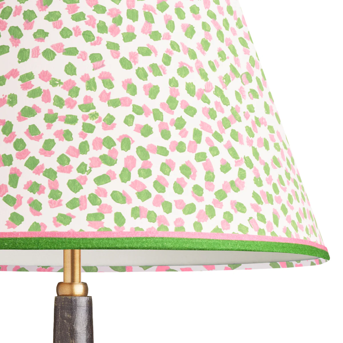 10 inch empire shade in pink and green Polka Dot paper by GP & J Baker - Image 2