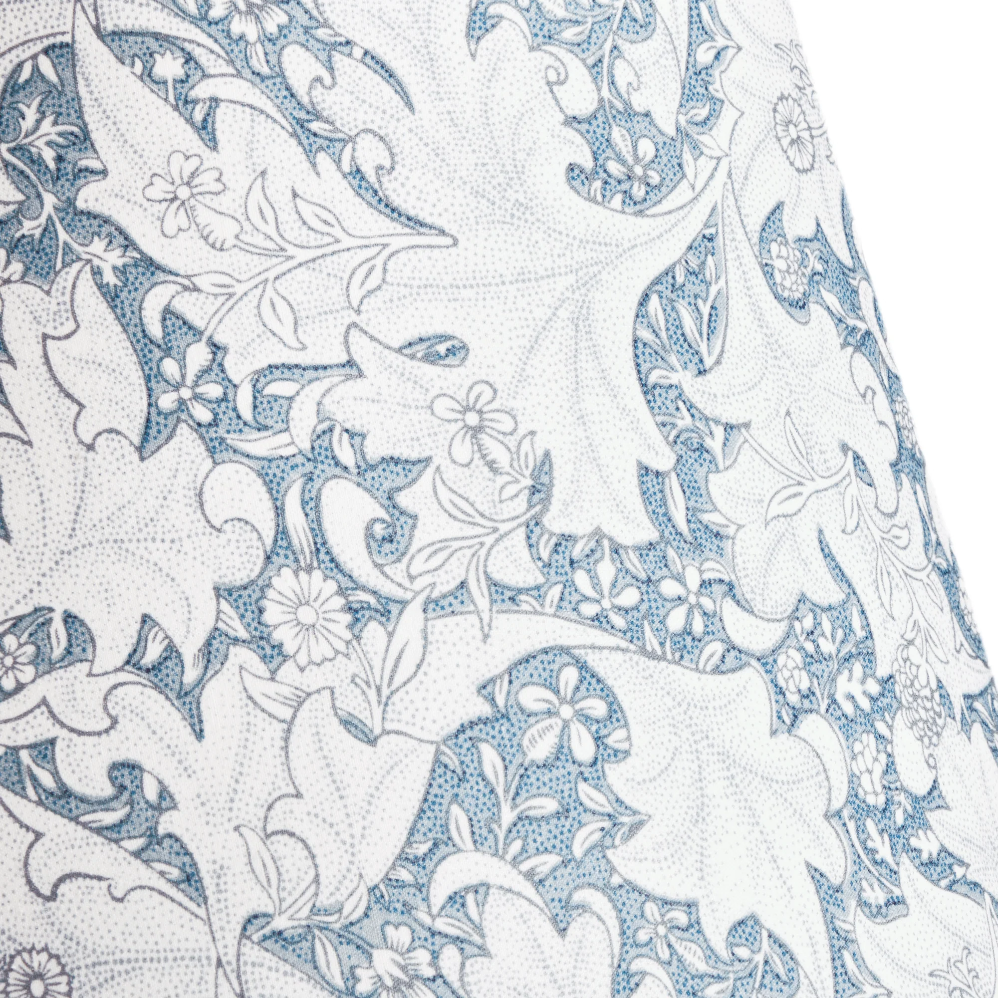 10 inch empire shade in slate blue wallflower printed cotton by Morris & Co