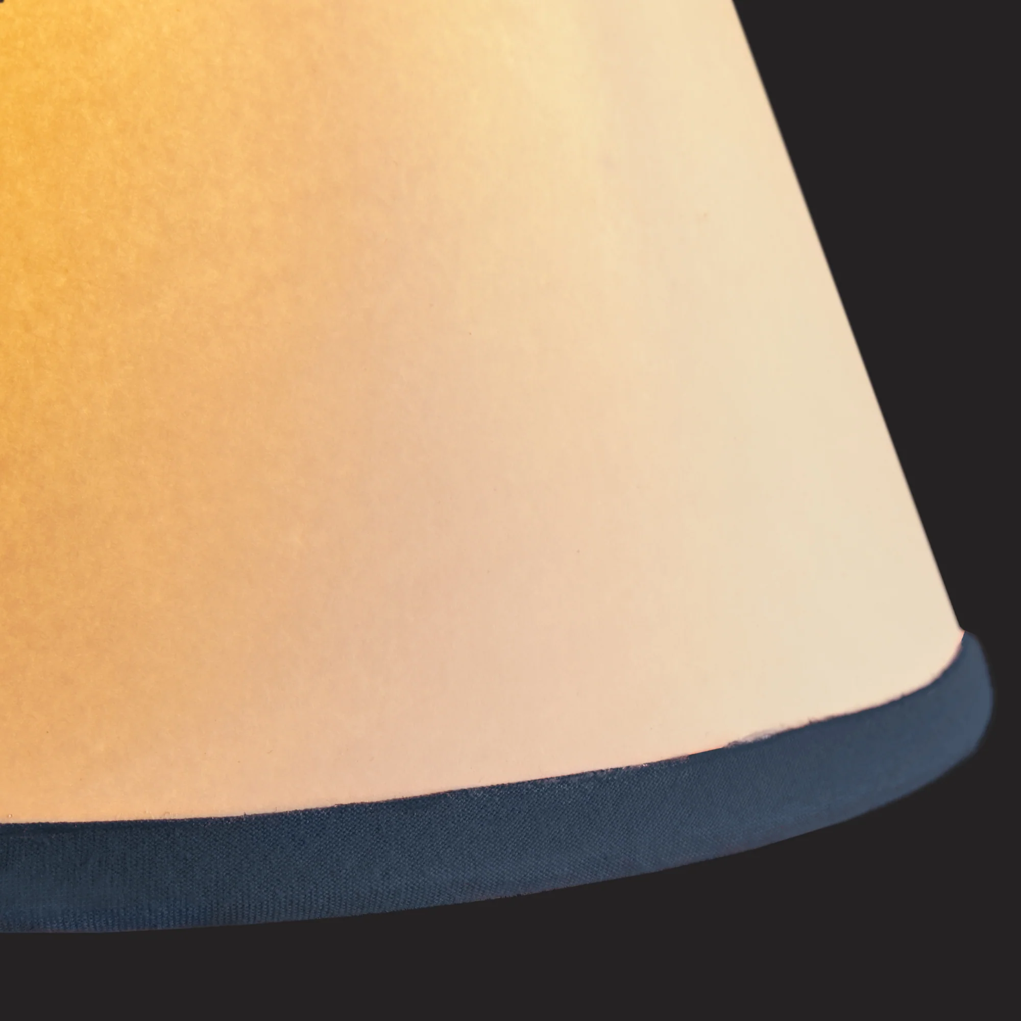10 inch empire shade in top n tail cream card with navy blue tape - Image 3