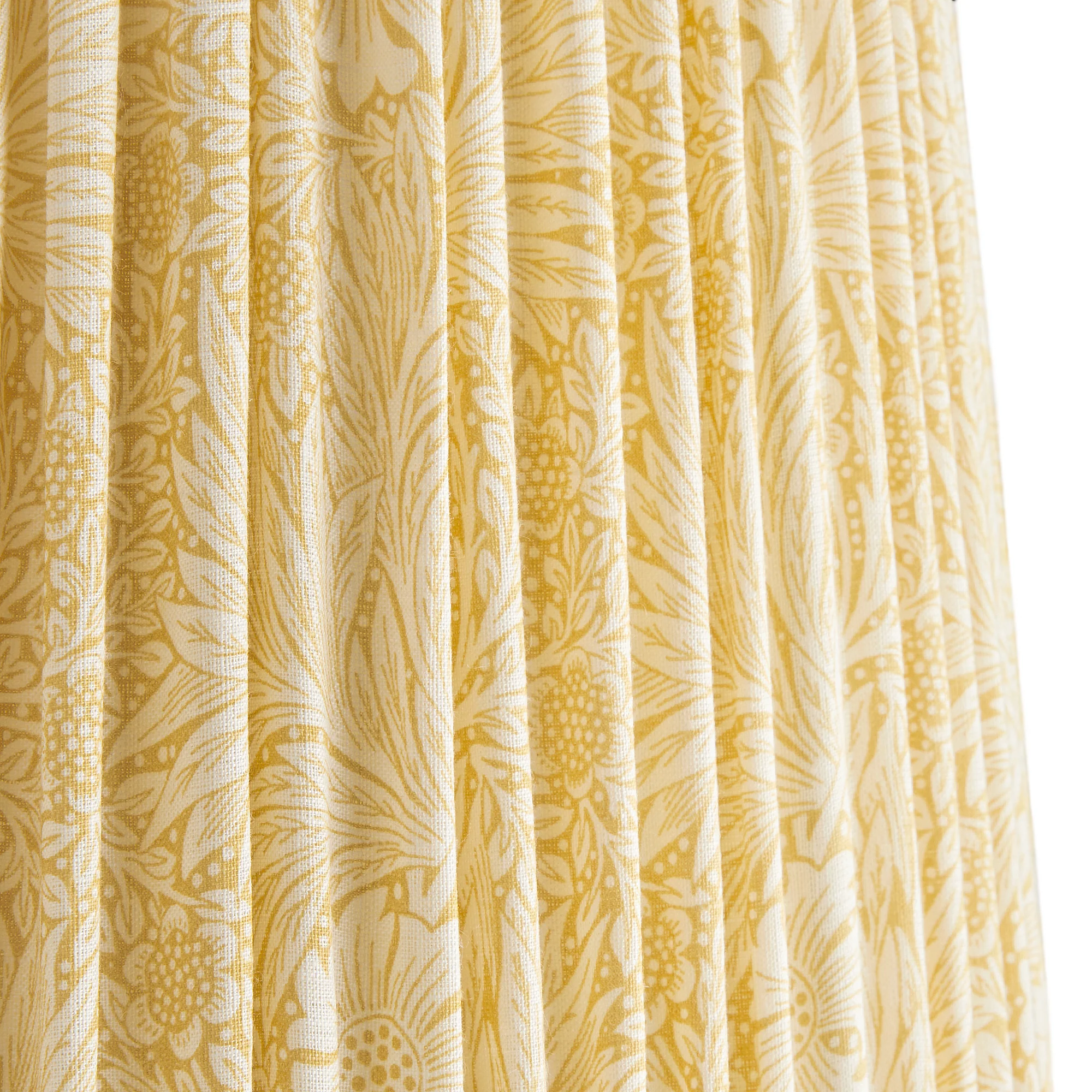 10 inch tall tapered shade in cowslip marigold linen by morris & co