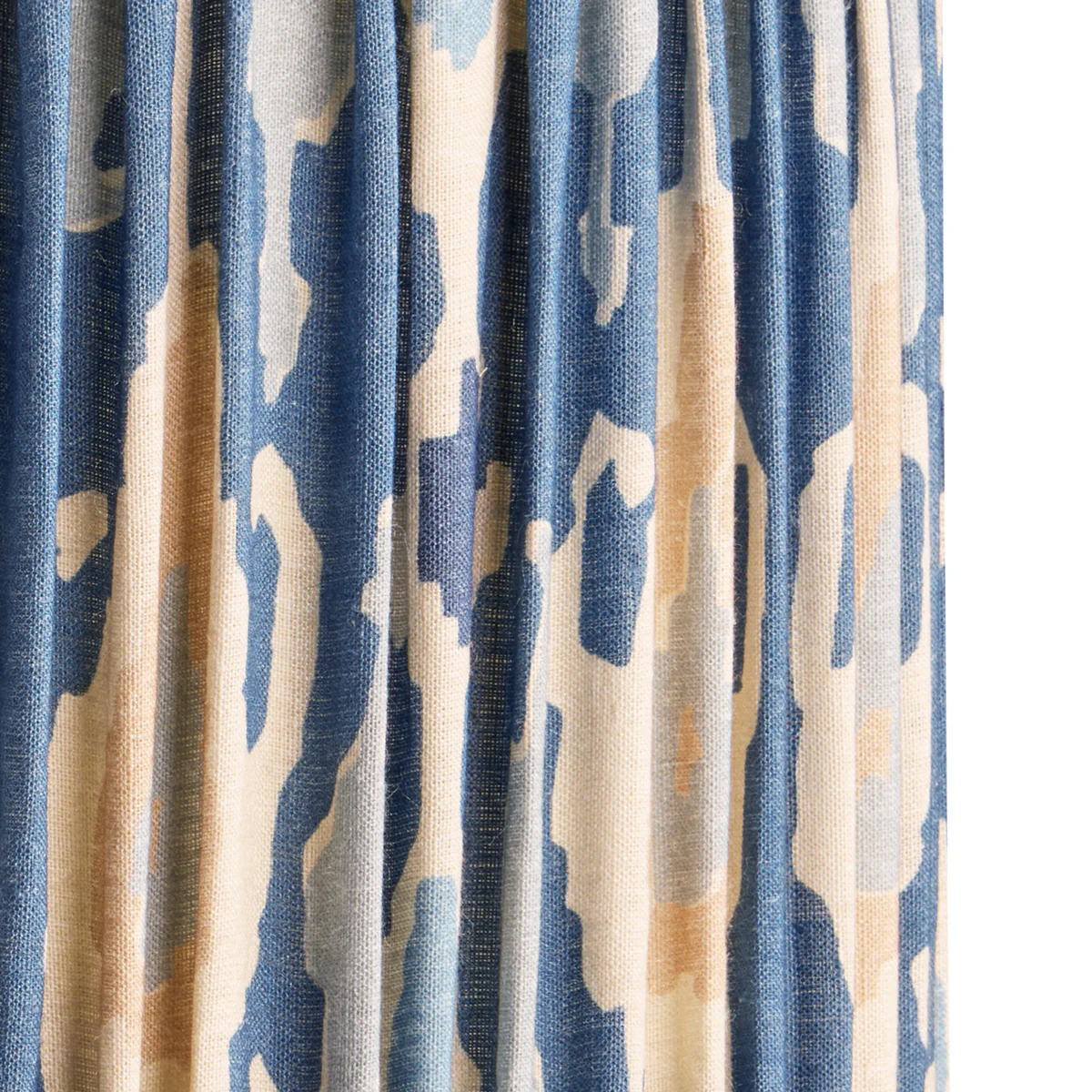 10 inch tapered drum shade in denim Bokhara gathered linen by GP & J Baker