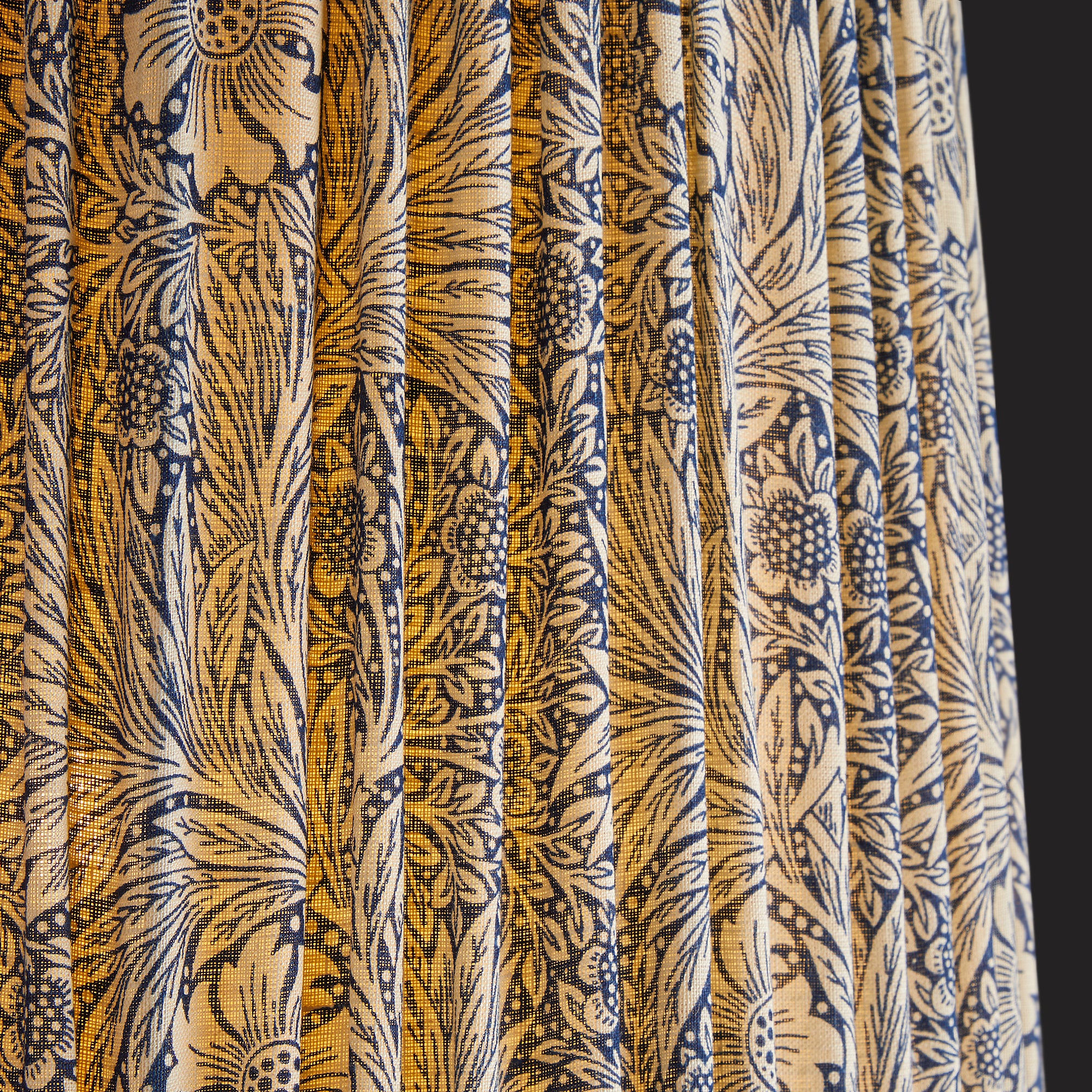 12 inch empire shade in indigo marigold linen by morris & co - Image 3