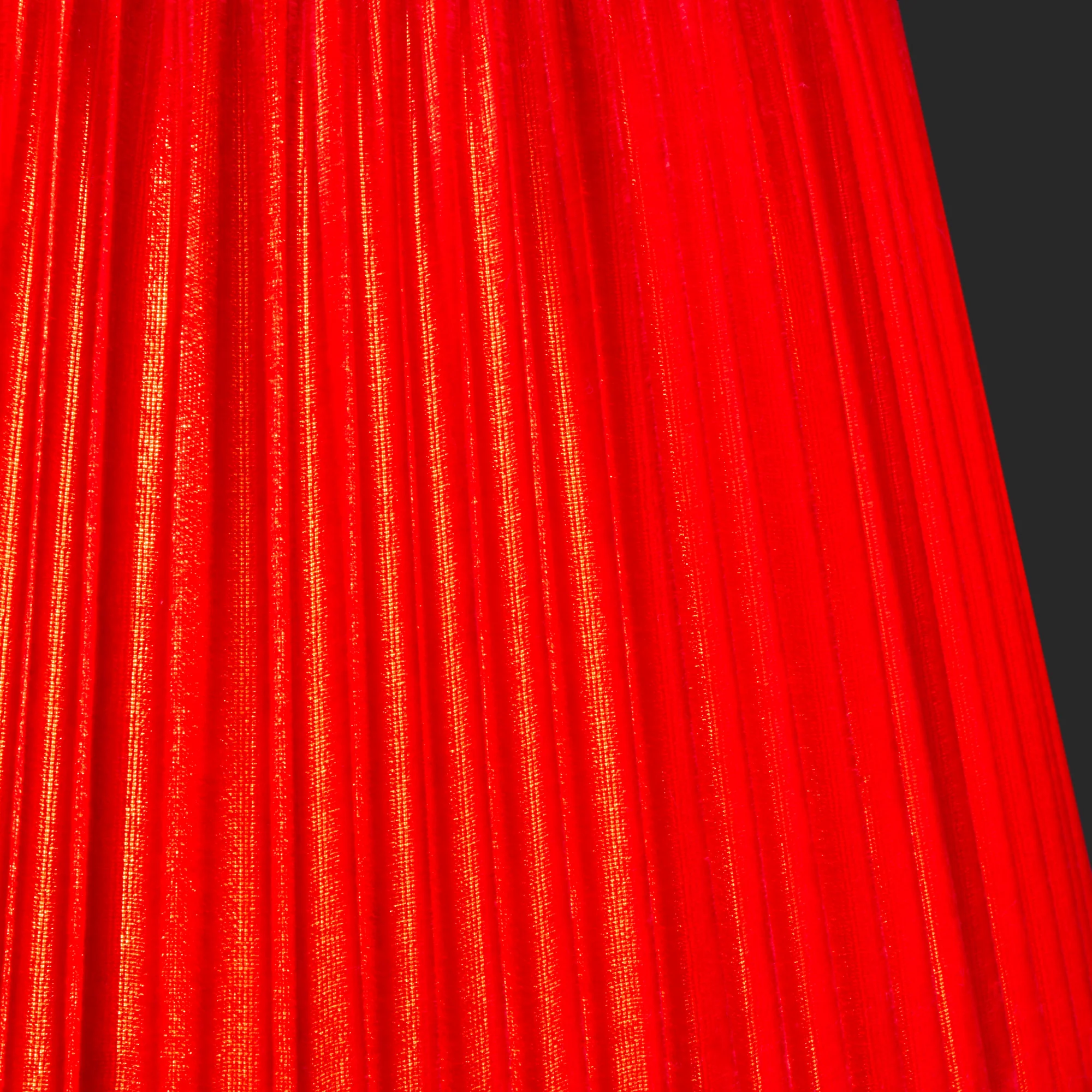 12 inch empire Shade in scarlet silk velvet - Image 3