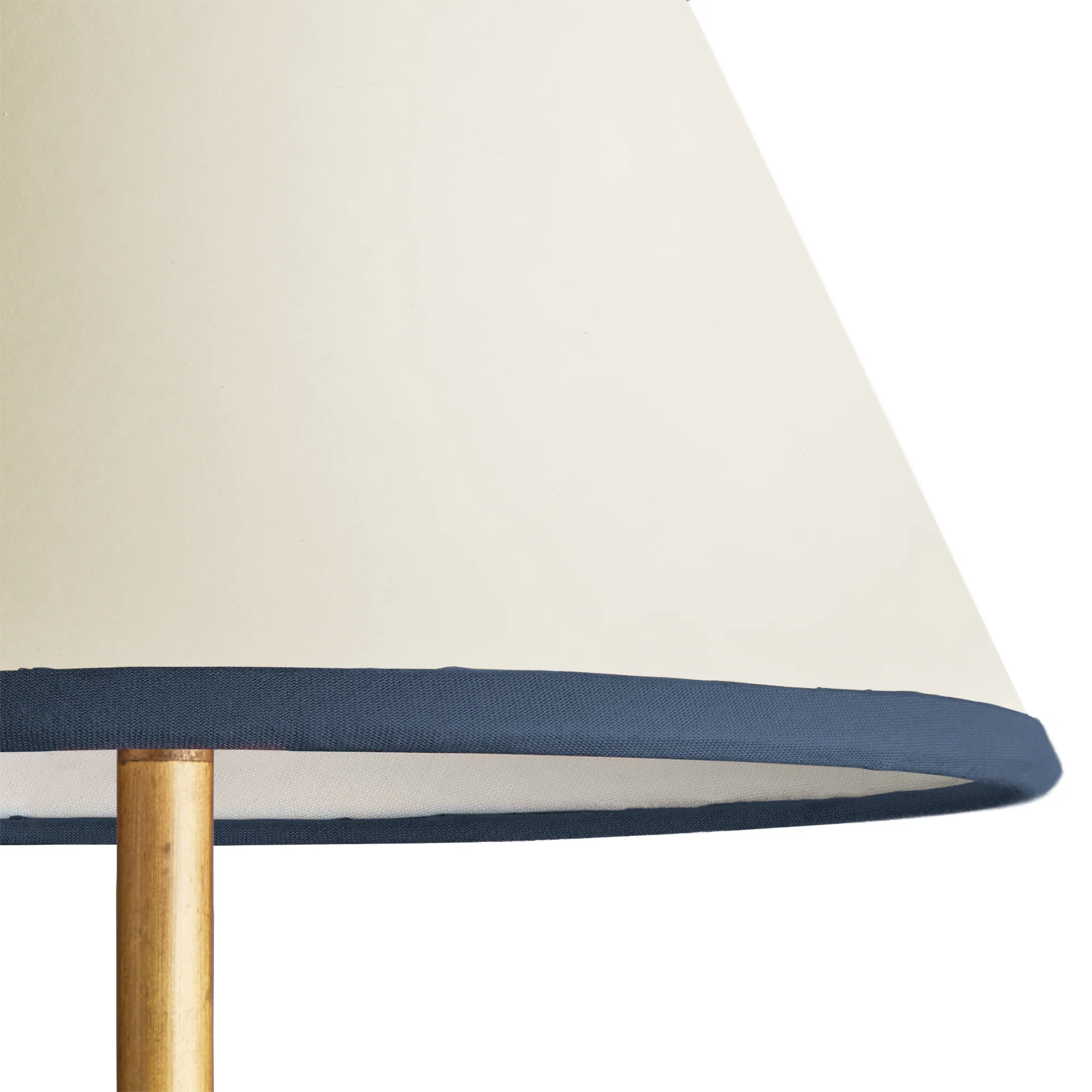 12 inch empire shade in top n tail cream card with navy blue tape - Image 2
