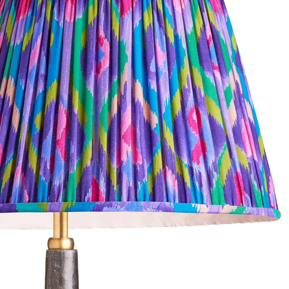 12 inch straight empire reversible gimbal shade in purple mala ikat by Matthew Williamson - Image 2