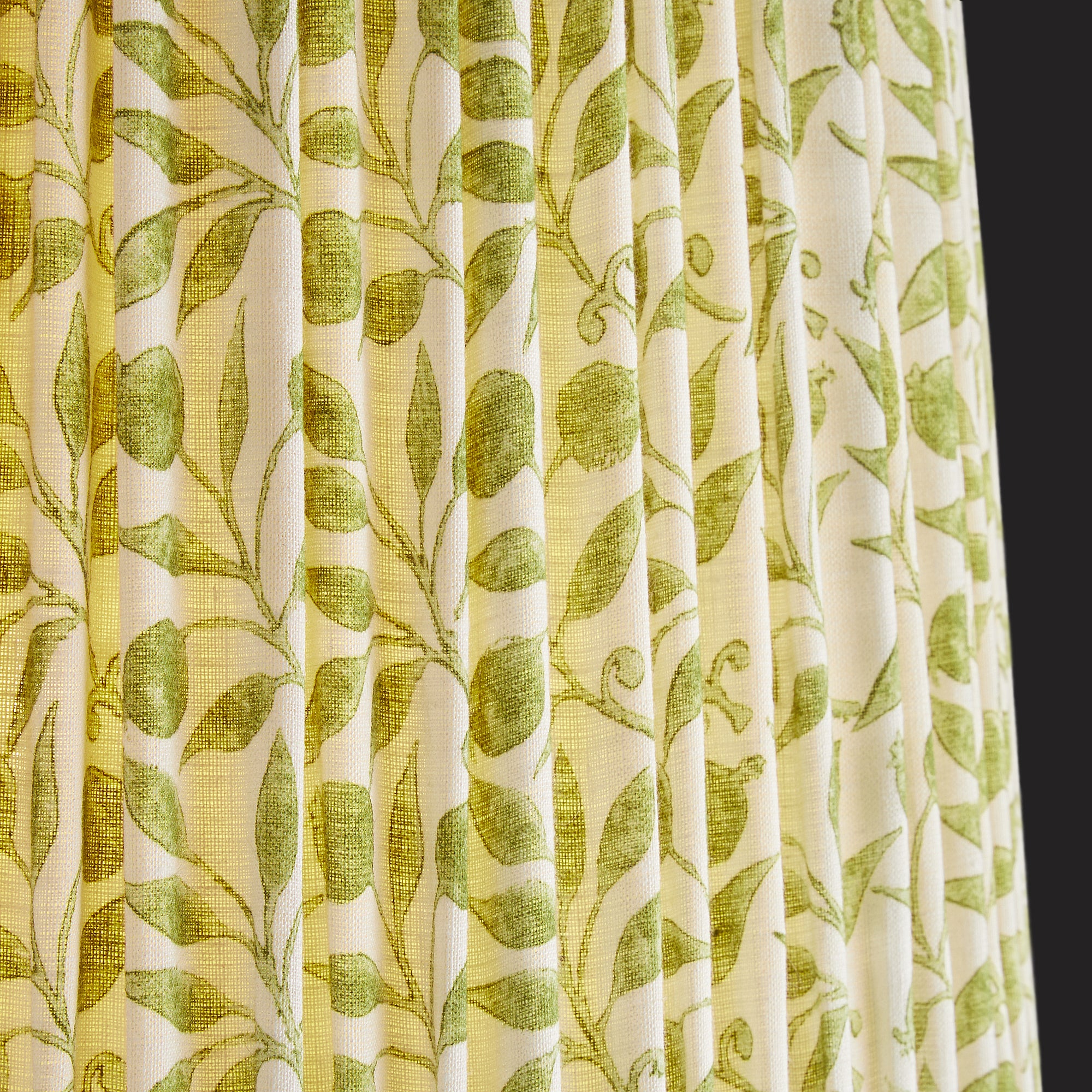 12 inch straight empire shade for cordless lamps in thyme Rosehip linen by Morris & Co - Image 3