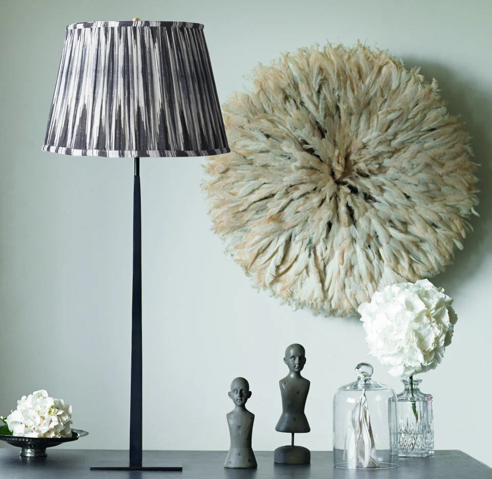 12 inch straight empire shade in black and white ikat by matthew williamson - Image 3