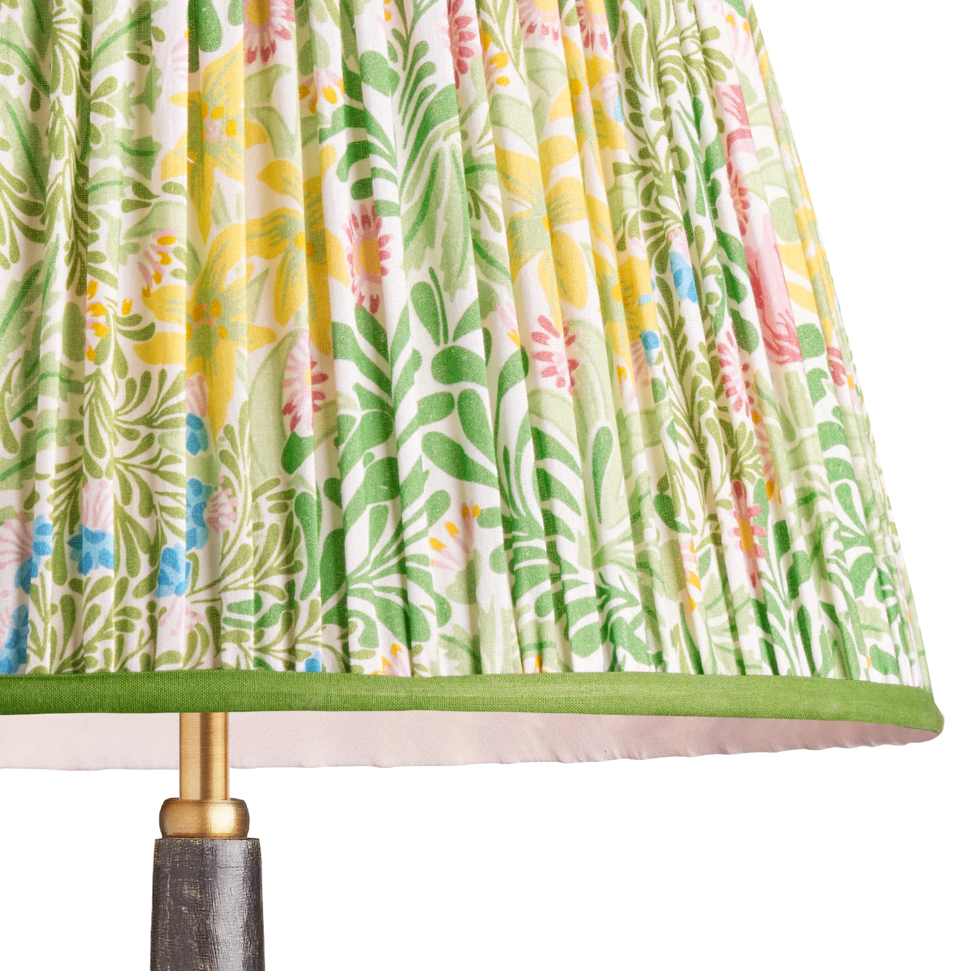 12 inch straight empire shade in boughs green and rose bower printed cotton by Morris & Co - Image 2