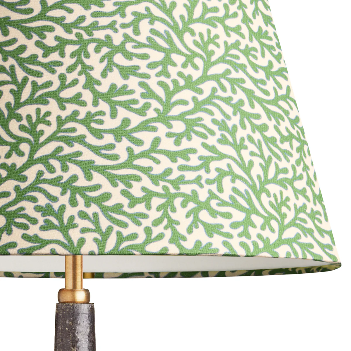 12 inch straight empire shade in green blue Tuffley cotton by GP & J Baker - Image 2