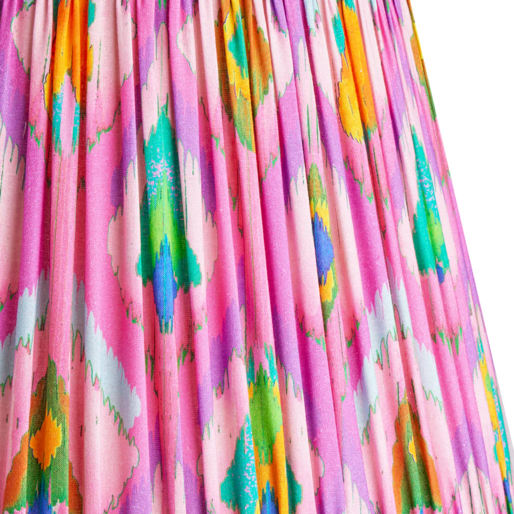12 inch straight empire shade in pink mala ikat by Matthew Williamson