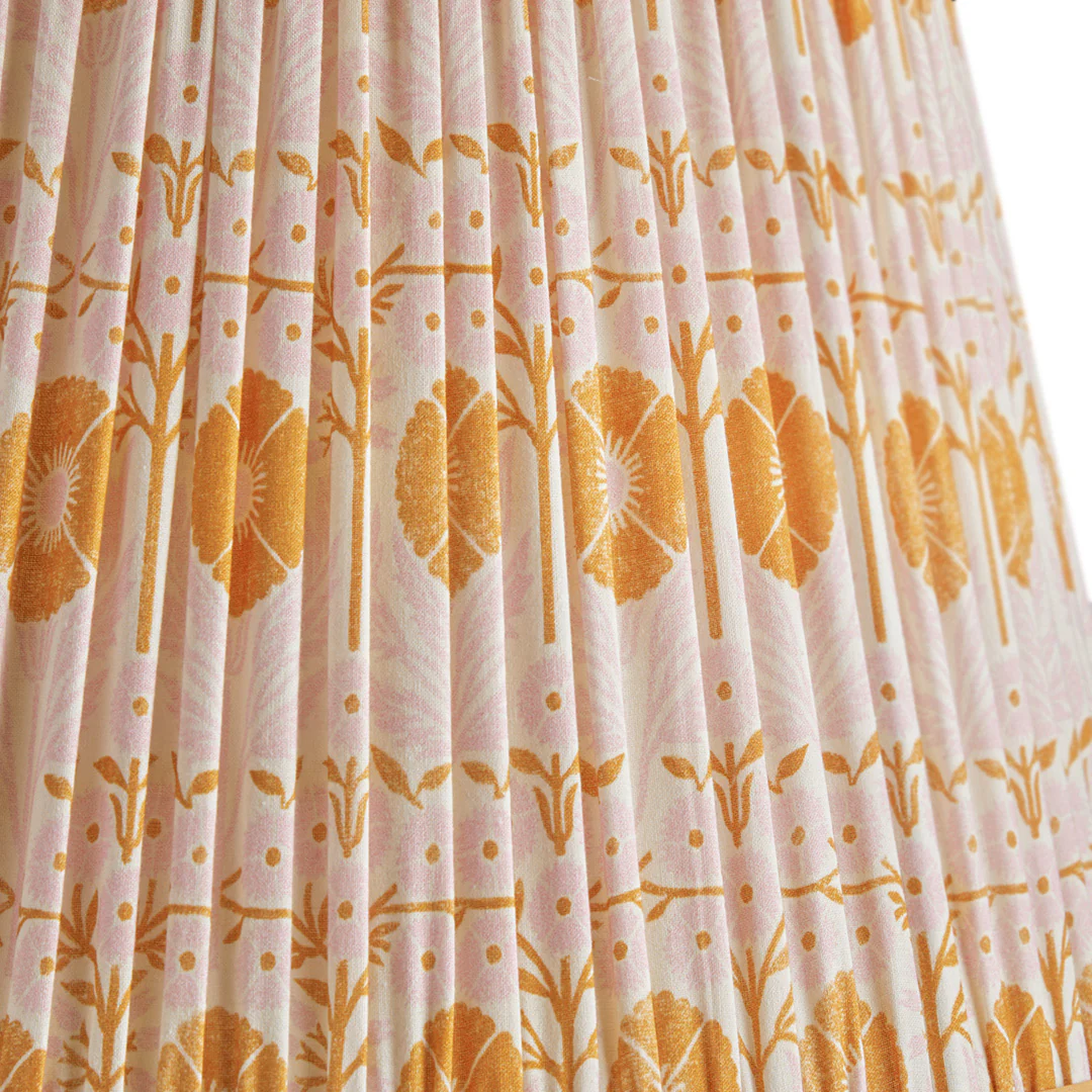 12 inch straight empire shade in pink 'Poppies' by Ellen Merchant