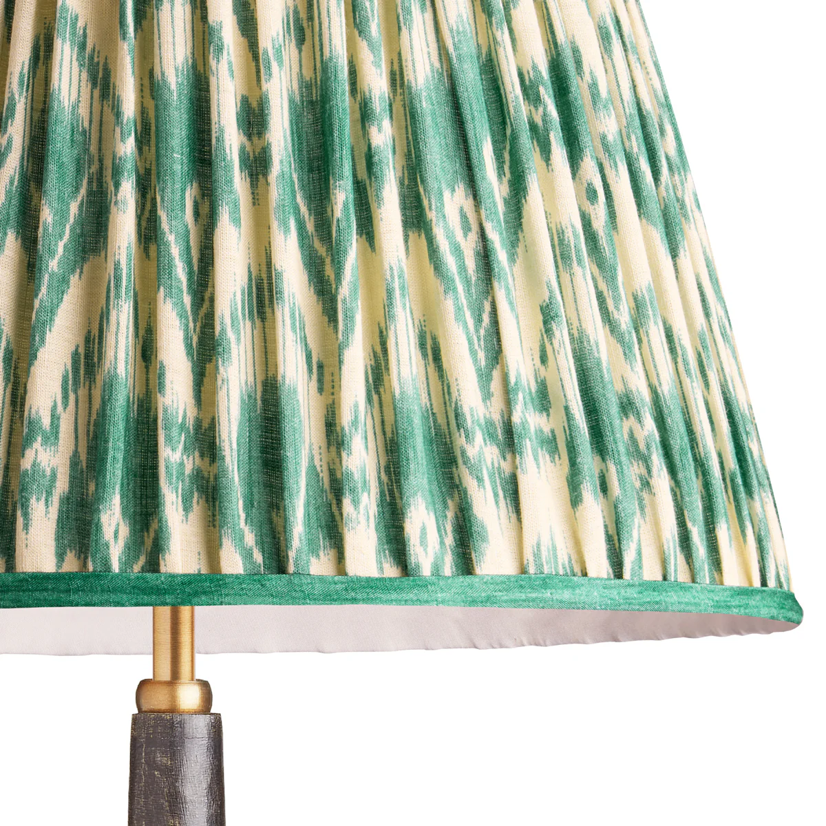 12 inch straight empire shade in teal Zaraband gathered linen by GP & J Baker - Image 2