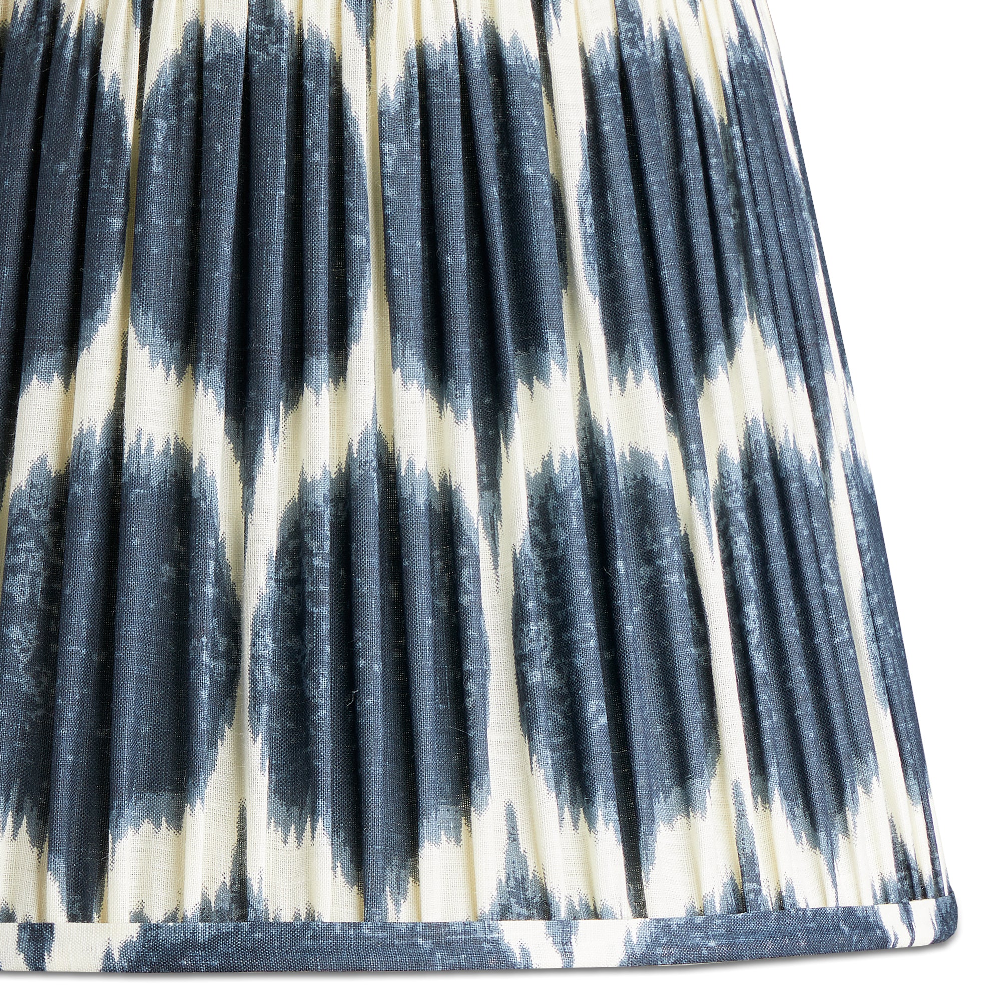 12 inch straight empire shade in yoda ikat printed navy linen