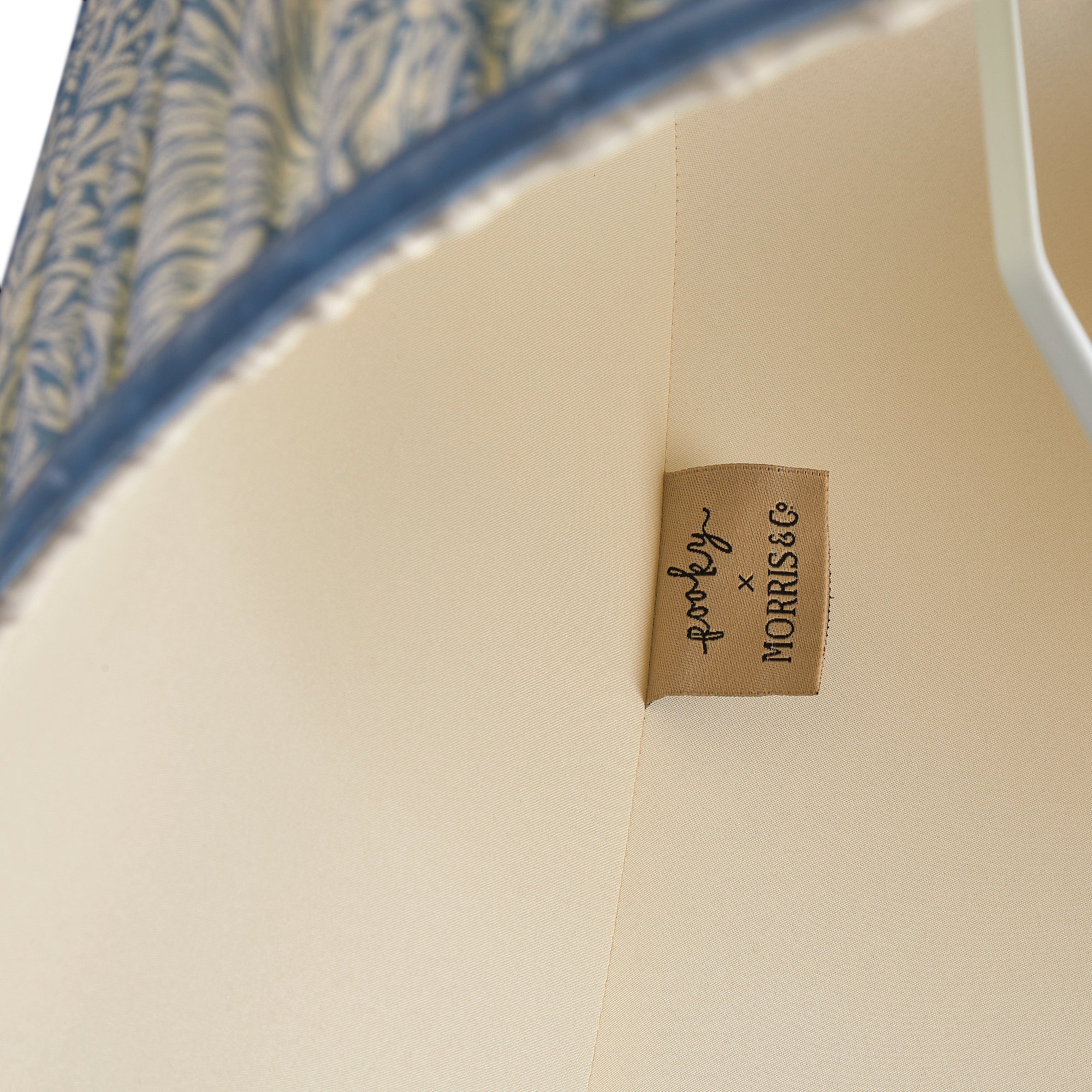 12 inch tall tapered shade in china blue marigold linen by morris & co - Image 4