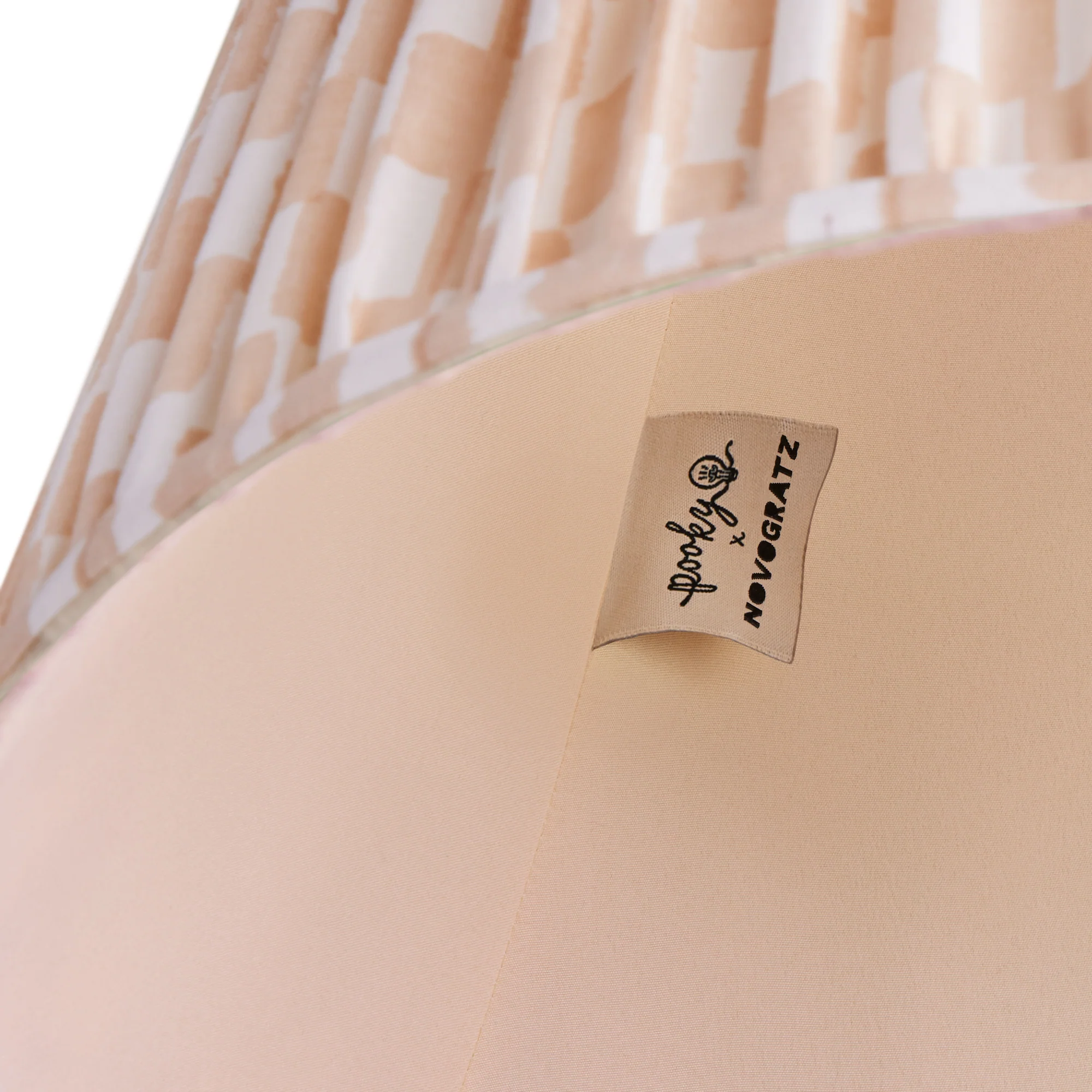 14 inch gathered straight empire shade in Blush Antonine by Novogratz - Image 3