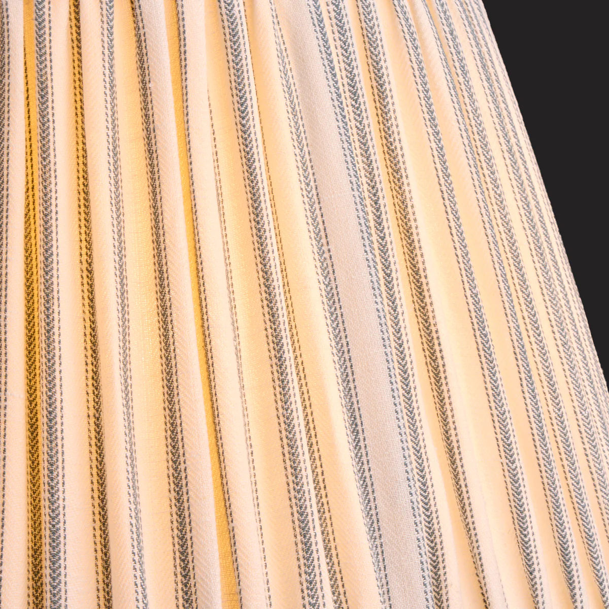 14 inch straight empire bloomer shade in blue ticking linen - Image 3