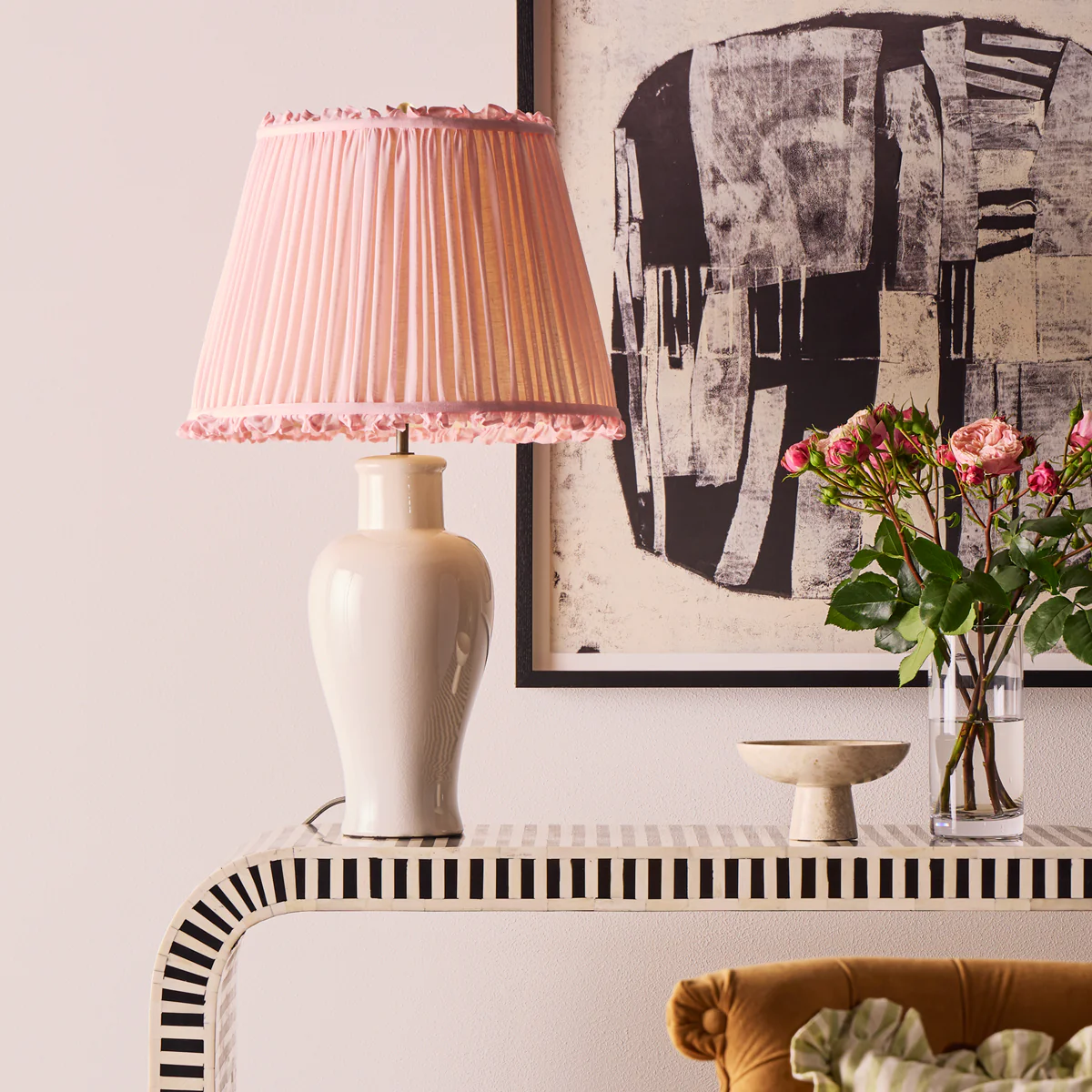 14 inch straight empire bloomer shade in marshmallow linen - Image 5