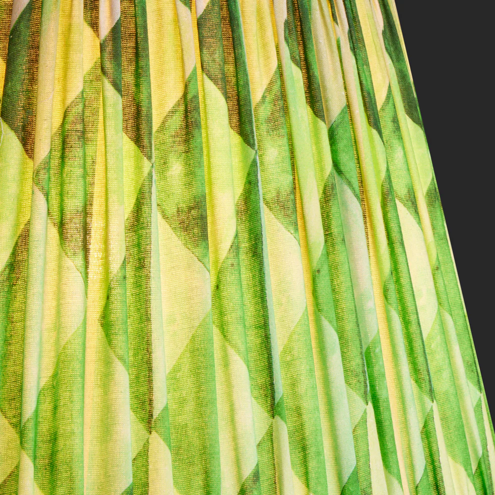 14 inch straight empire reversible gimbal shade in green harlequin by Matthew Williamson - Image 3