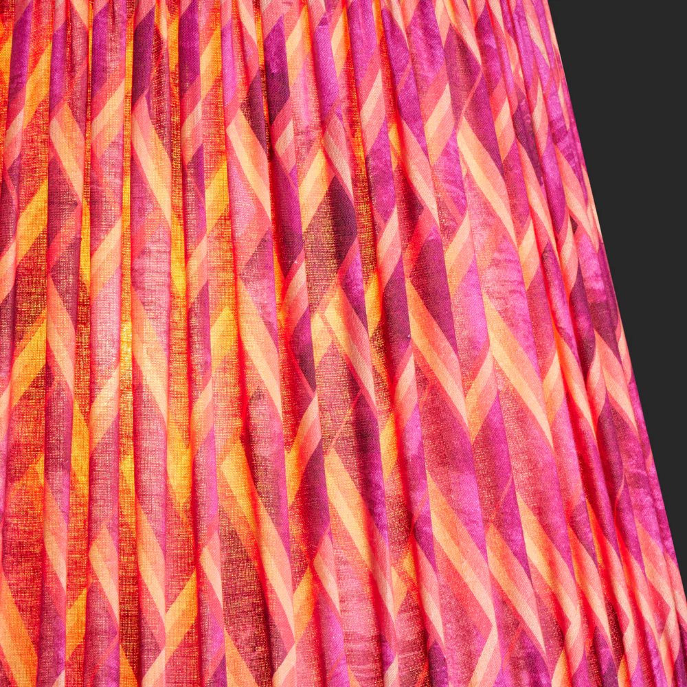 14 inch straight empire reversible gimbal shade in pink herringbone by Matthew Williamson - Image 3
