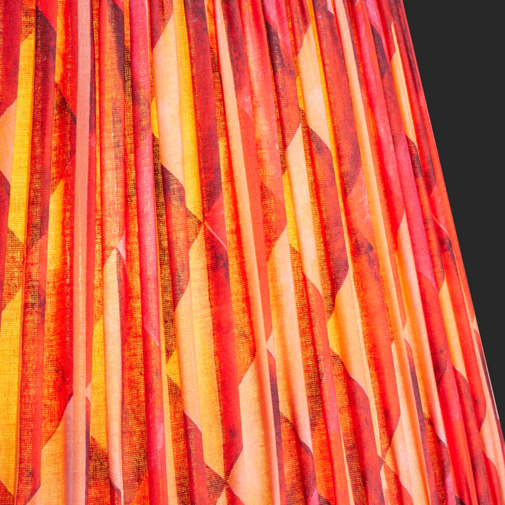14 inch straight empire reversible gimbal shade in red harlequin by Matthew Williamson - Image 3