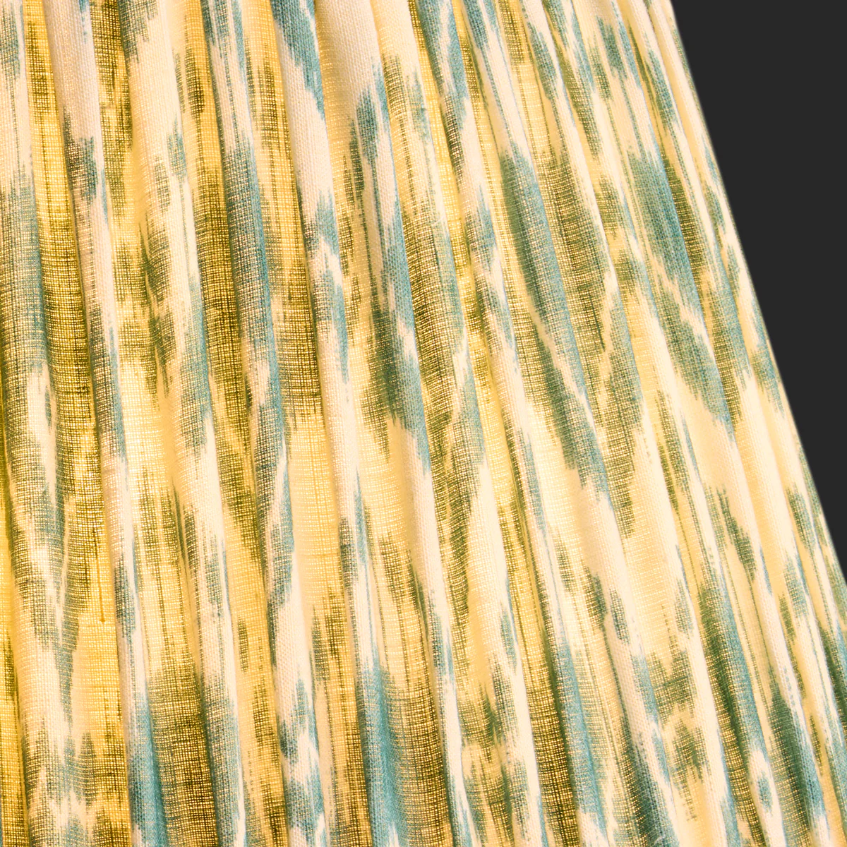 14 inch straight empire reversible gimbal shade in teal Zaraband gathered linen by GP & J Baker - Image 3