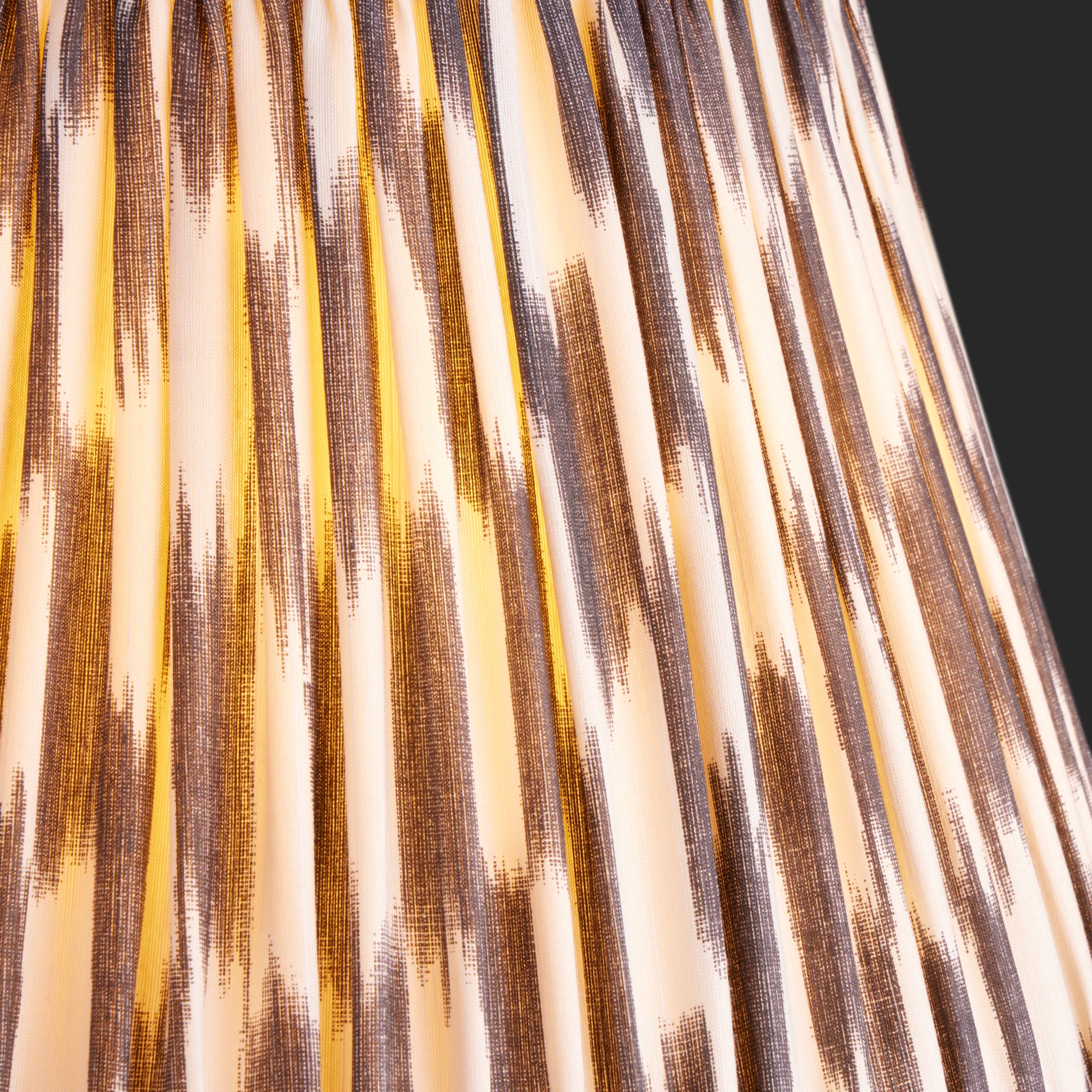 14 inch straight empire shade in atlas ikat black and cream silk - Image 3
