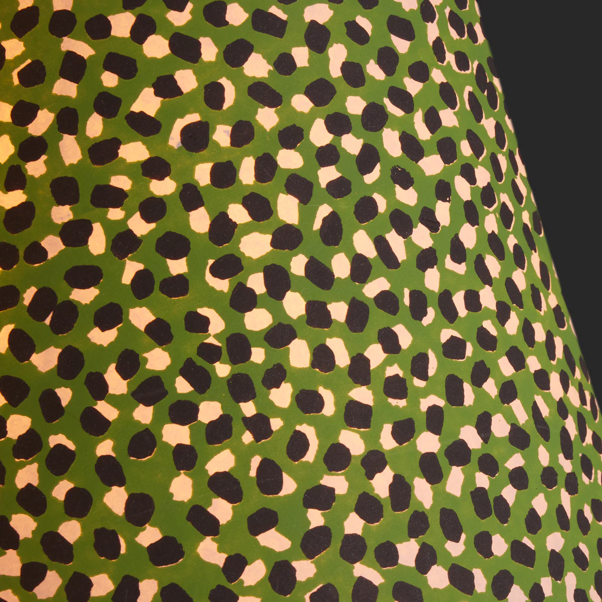 14 inch straight empire shade in emerald, black and white Polka Dot paper by GP & J Baker - Image 3