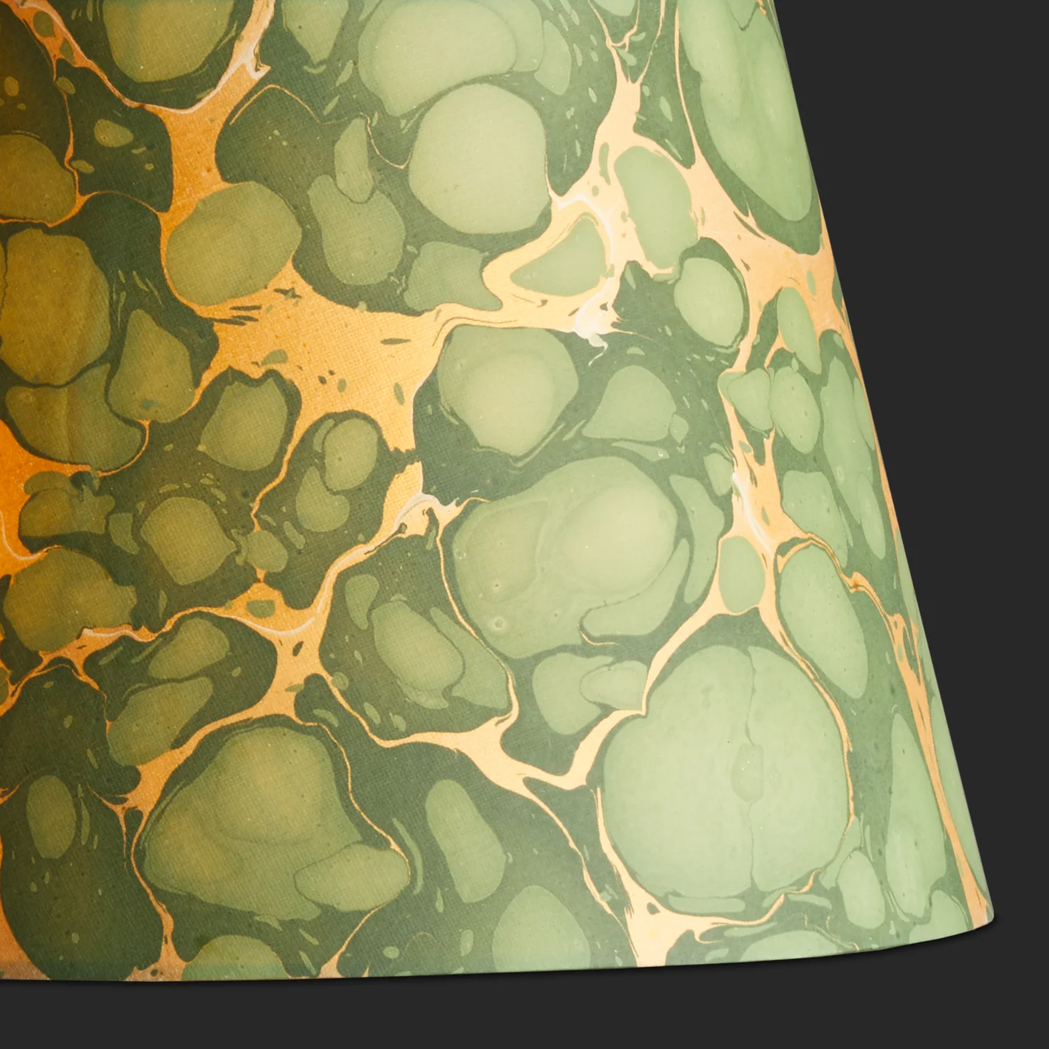 14 inch straight empire shade in foglia hand made marble paper - Image 2