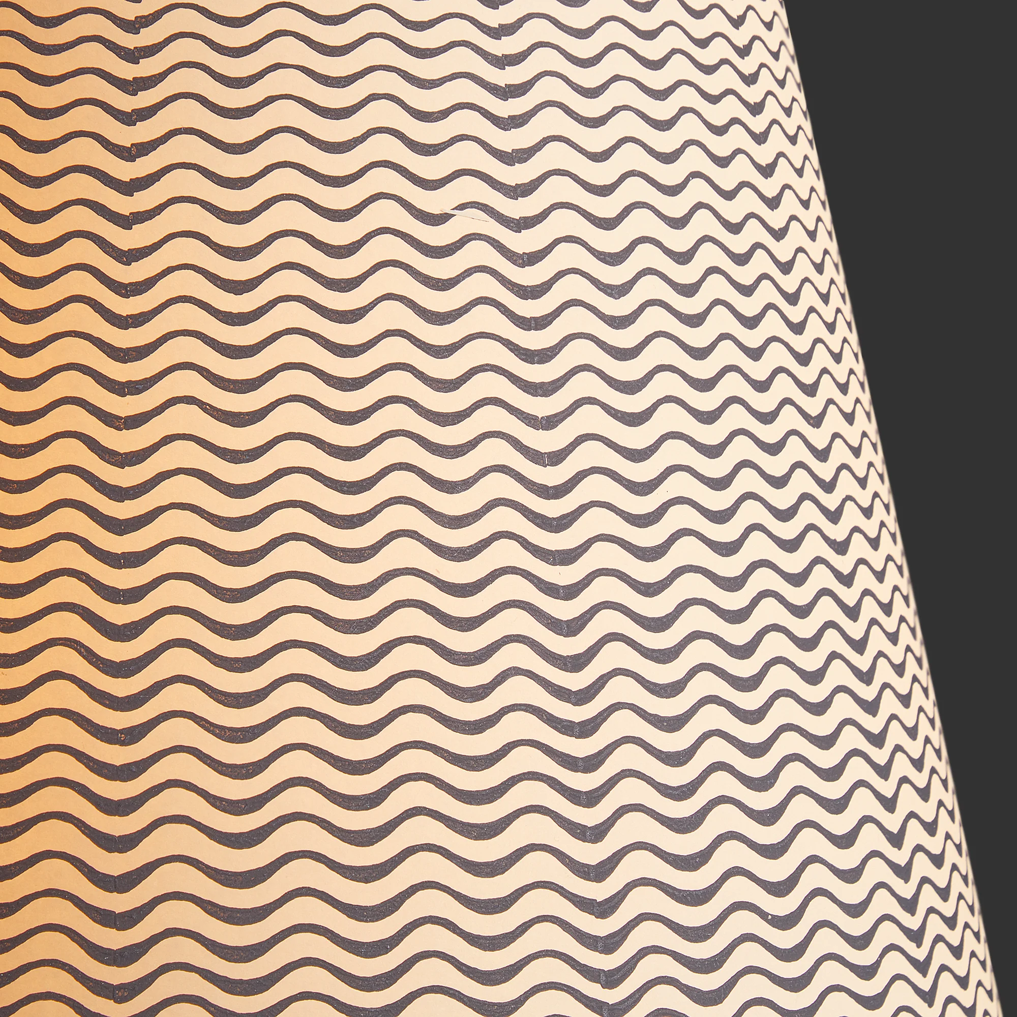 14 inch straight empire shade in jet ripples hand painted card - Image 3