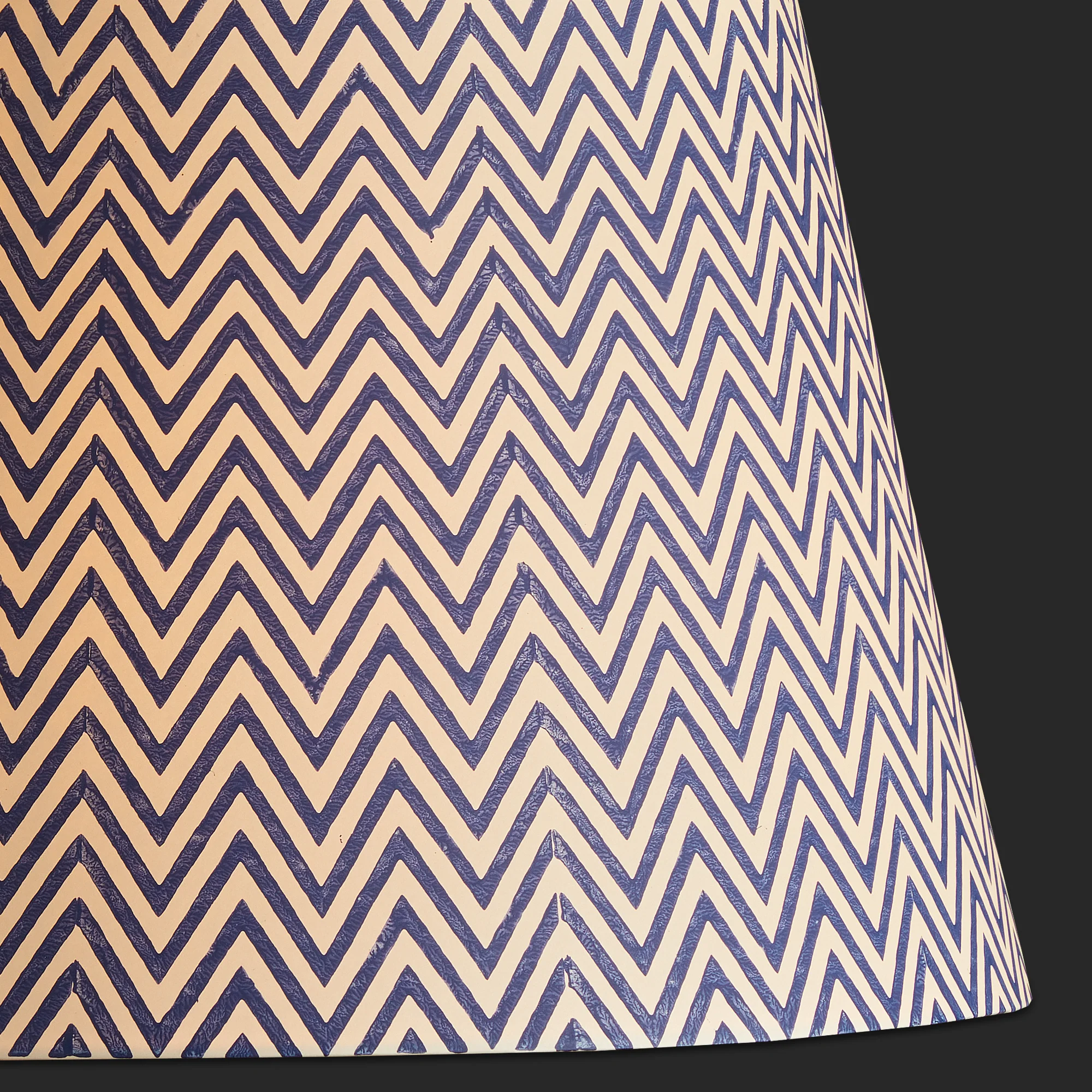 14 inch straight empire shade in ocean maps hand painted card - Image 3