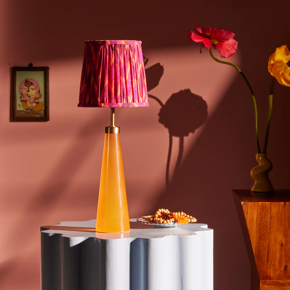 14 inch straight empire shade in pink herringbone by Matthew Williamson - Image 5