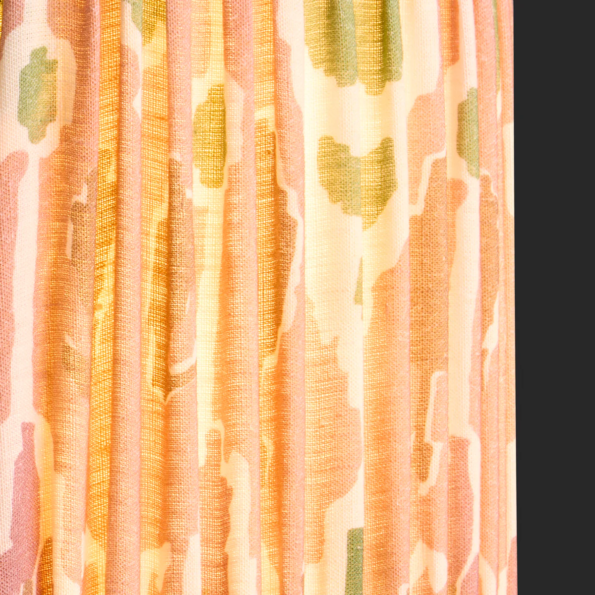 14 inch tapered drum shade in blush Bokhara gathered linen by GP & J Baker - Image 3