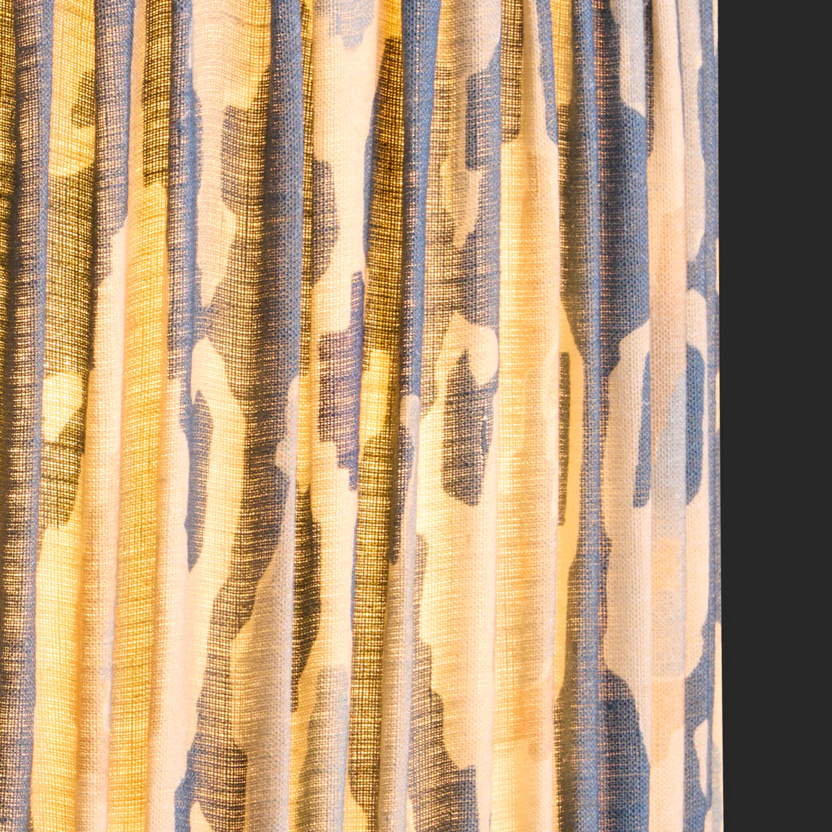 14 inch tapered drum shade in denim Bokhara gathered linen by GP & J Baker - Image 3