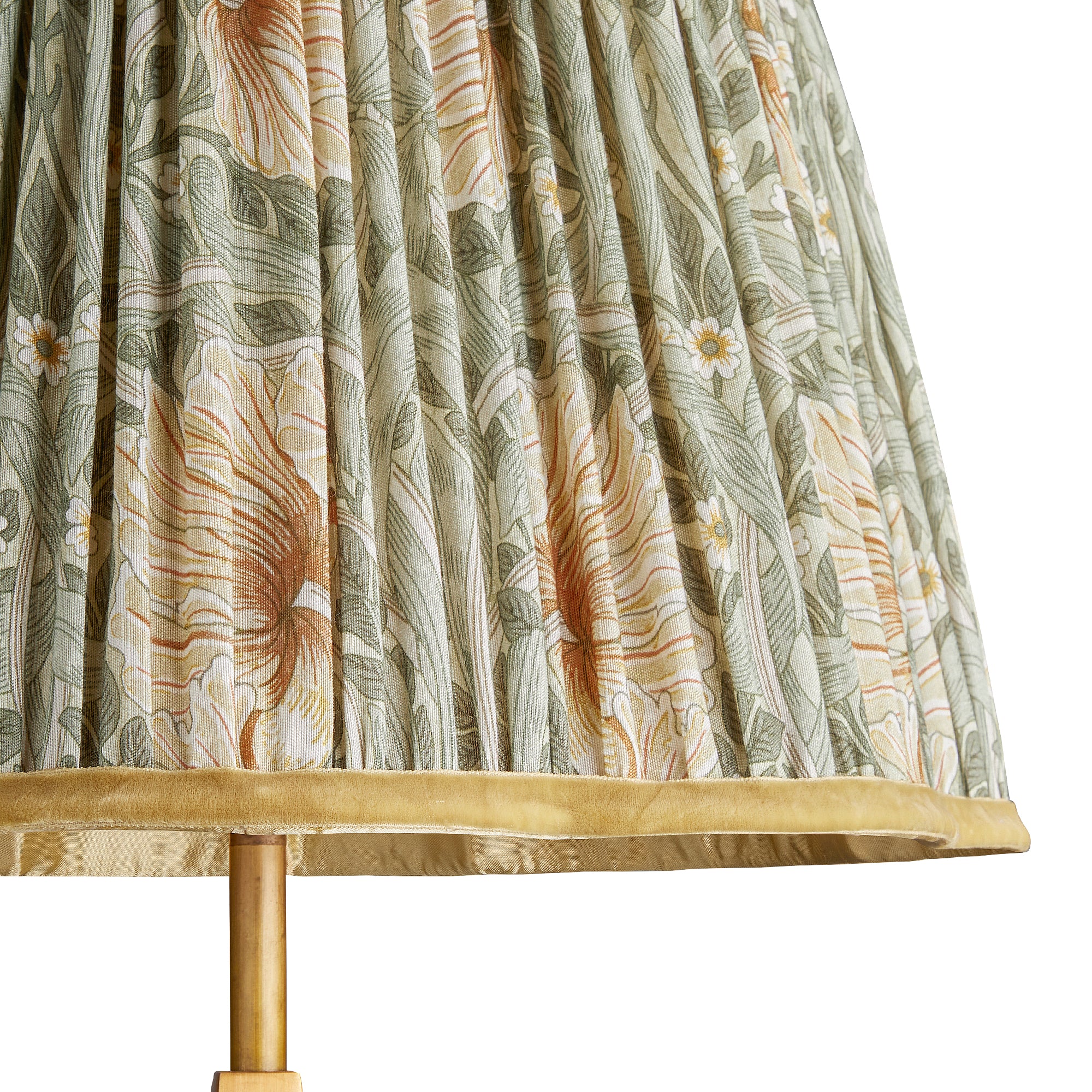 16 inch scalloped straight empire shade in bayleaf & manilla silk pimpernel by morris & co - Image 2