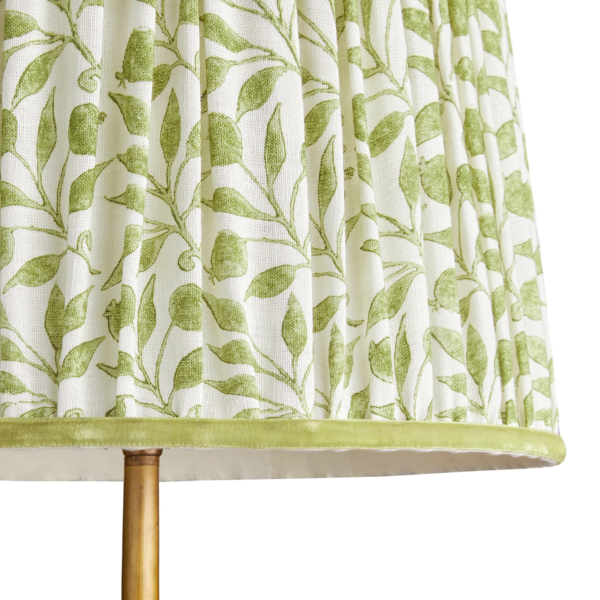 16 inch straight empire shade for cordless lamps in thyme Rosehip linen by Morris & Co - Image 2