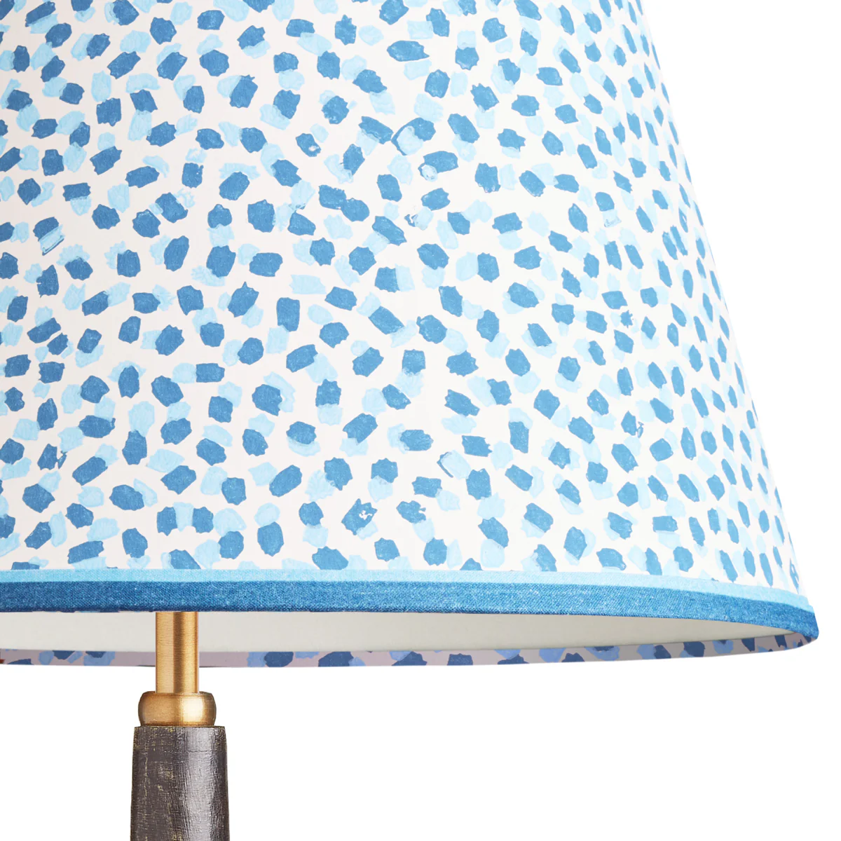 16 inch straight empire shade in blue and indigo Polka Dot paper by GP & J Baker - Image 2