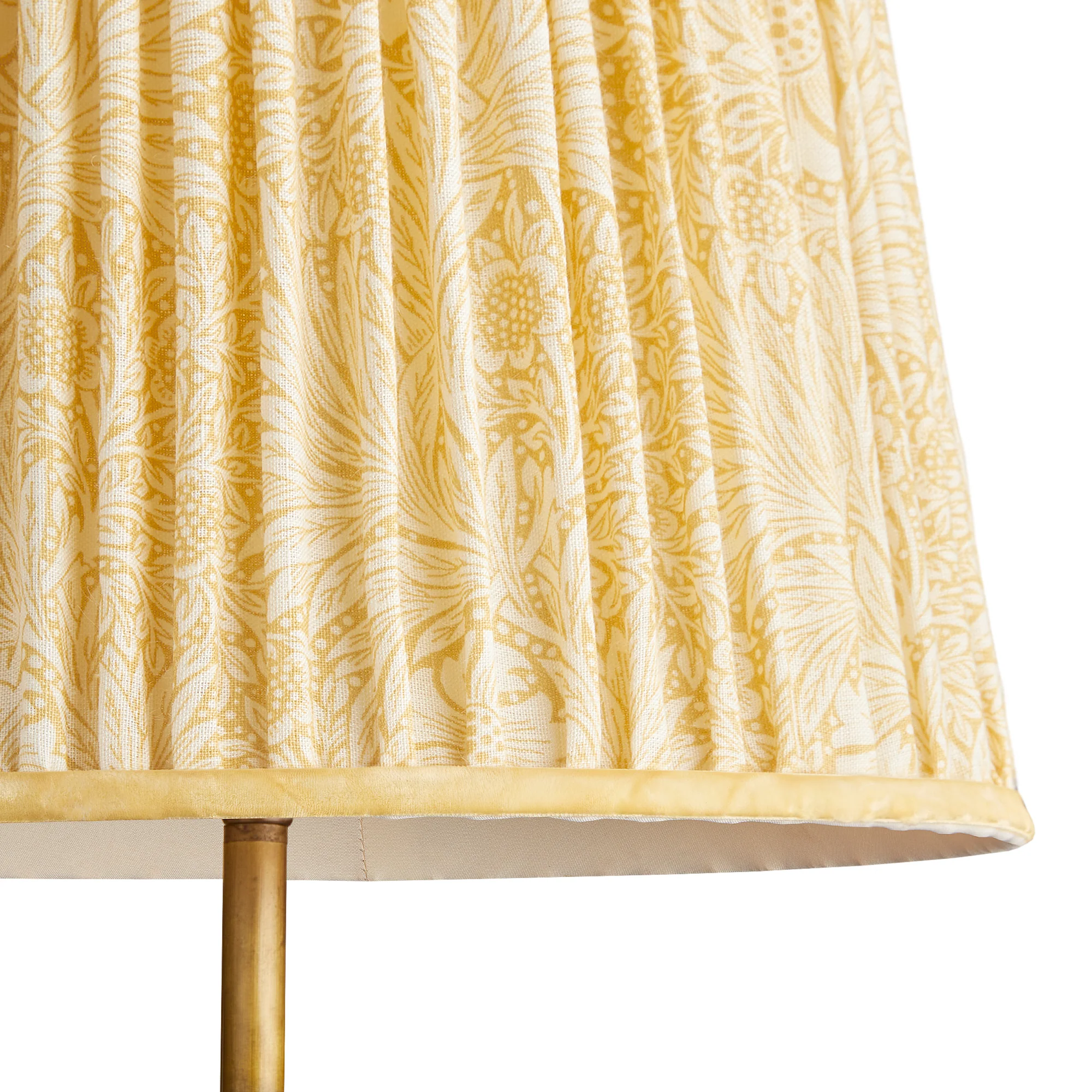 16 inch straight empire shade in cowslip marigold linen by morris & co - Image 2