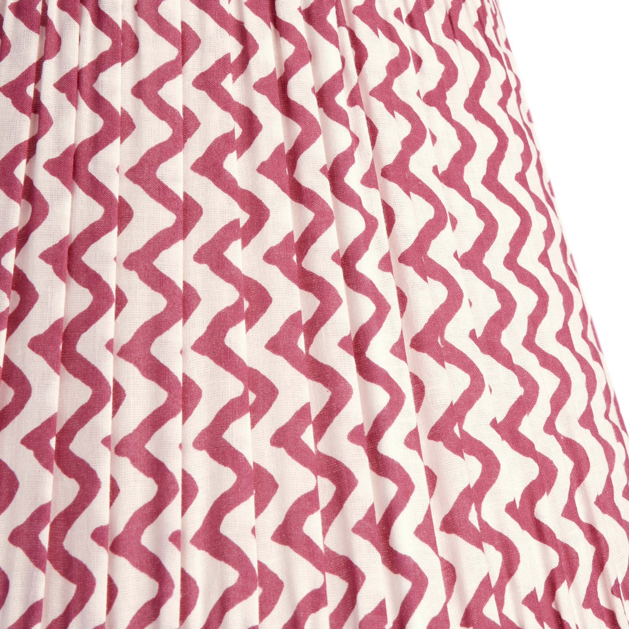 16 inch straight empire shade in crimson chevrons with crimson tape